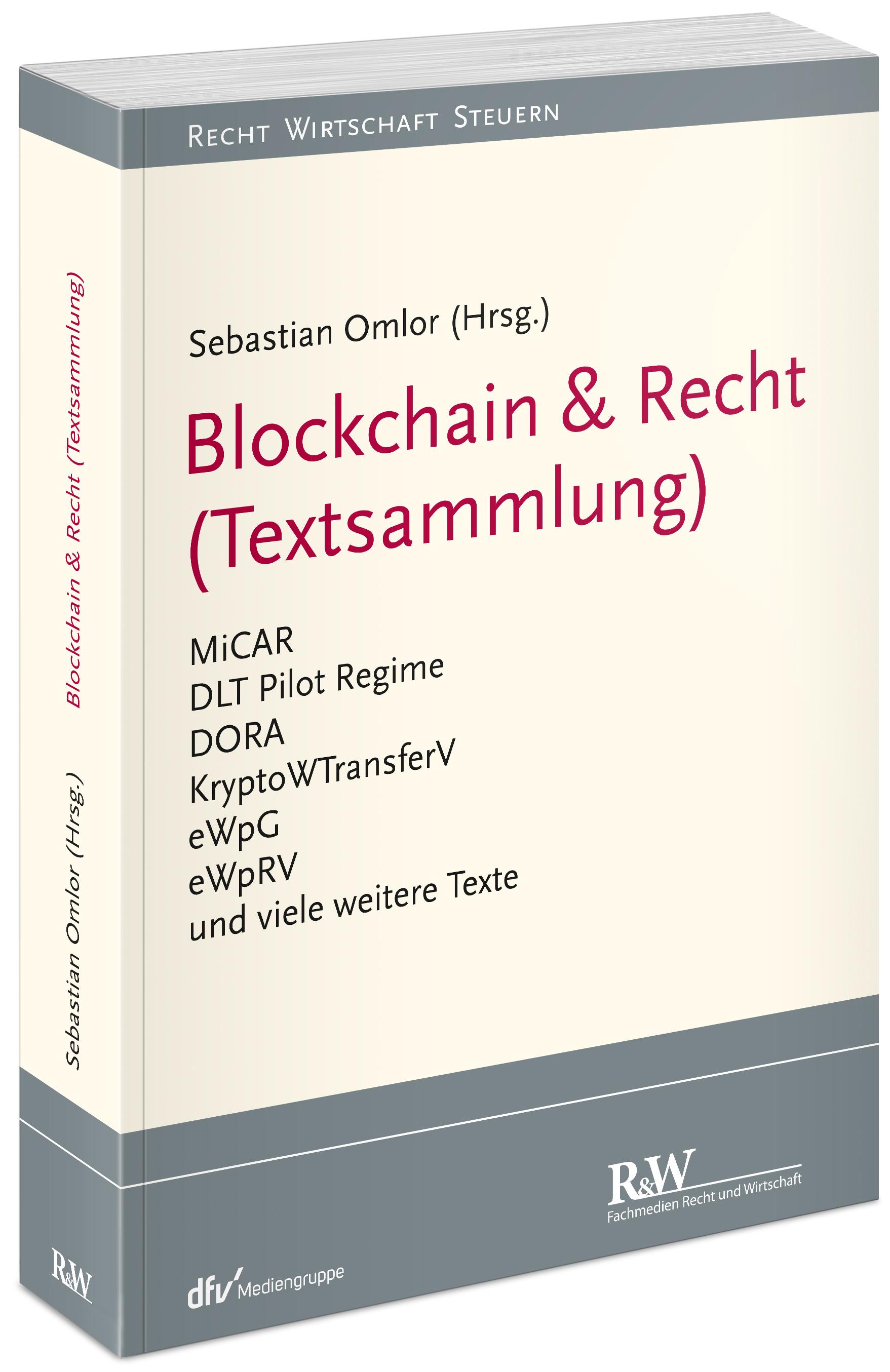 Vorderes Coverbild Blockchain & Recht (Textsammlung)