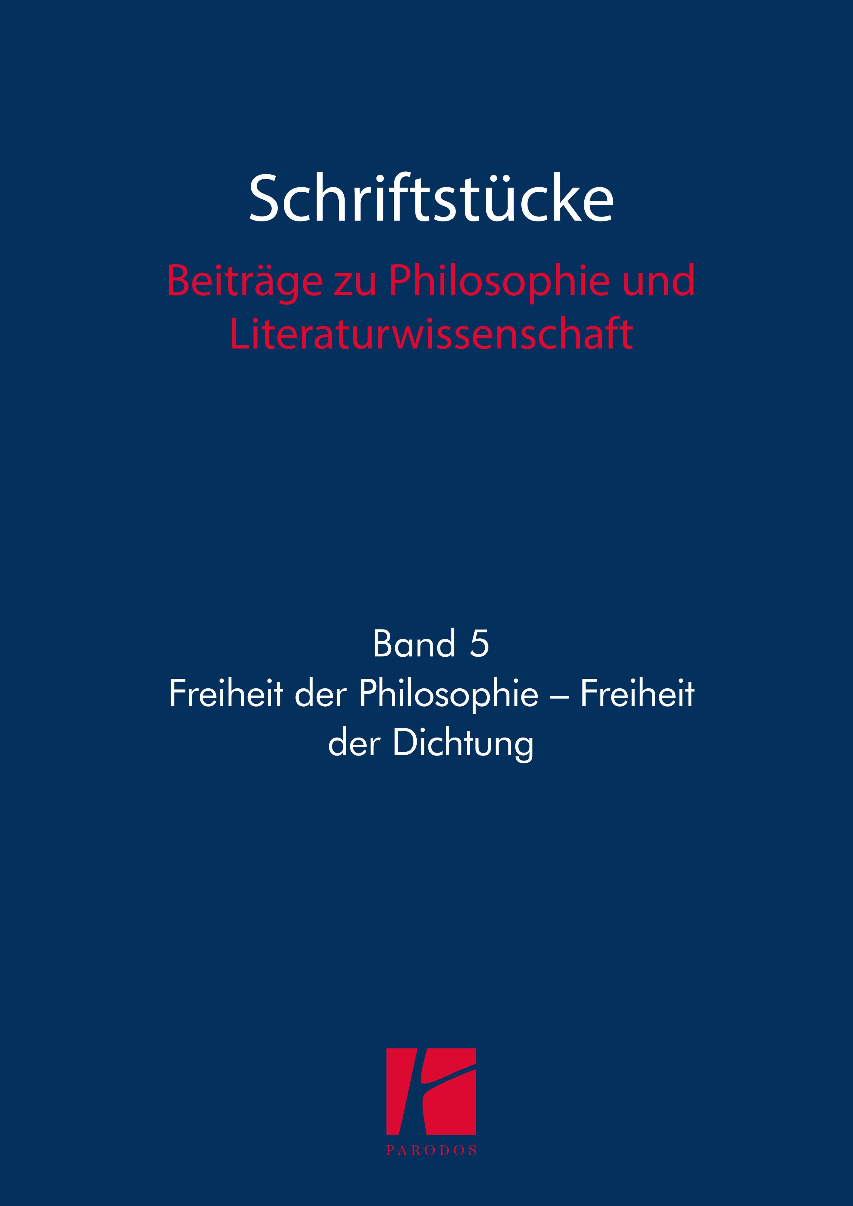 Vorderes Coverbild Freiheit der Philosophie - Freiheit der Dichtung
