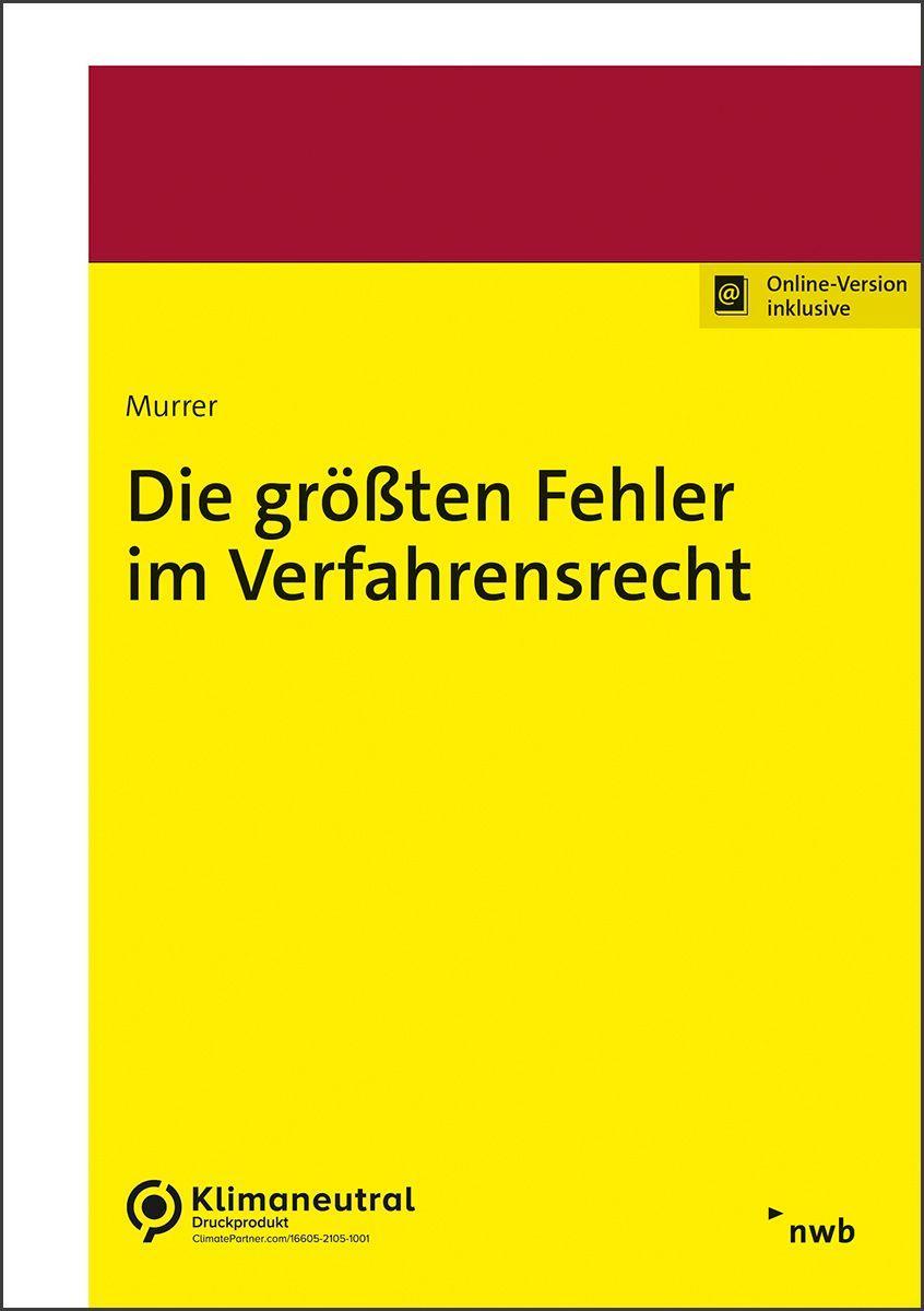 Vorderes Coverbild Die größten Fehler im Verfahrensrecht
