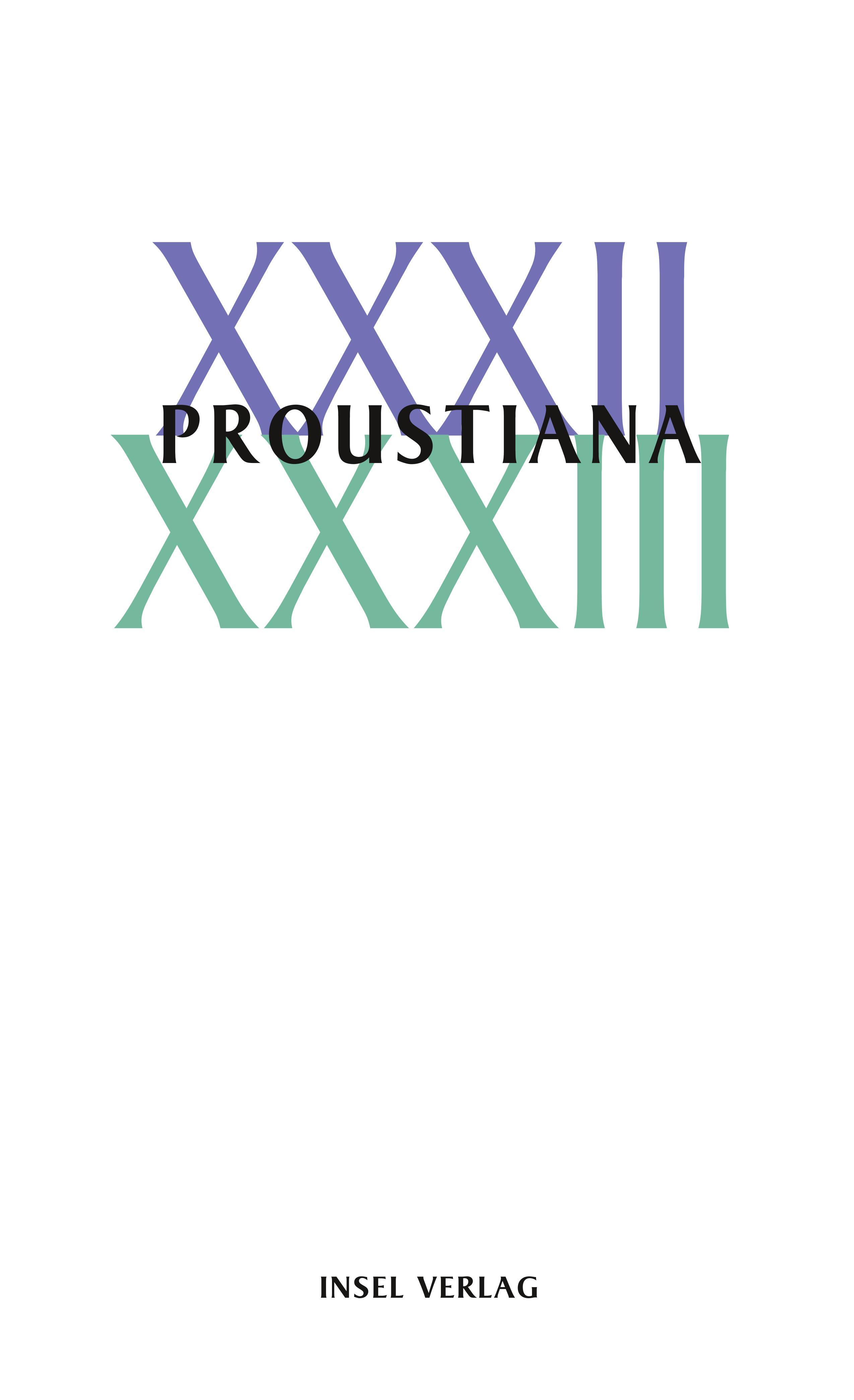 Vorderes Coverbild Proustiana XXXII/XXXIII