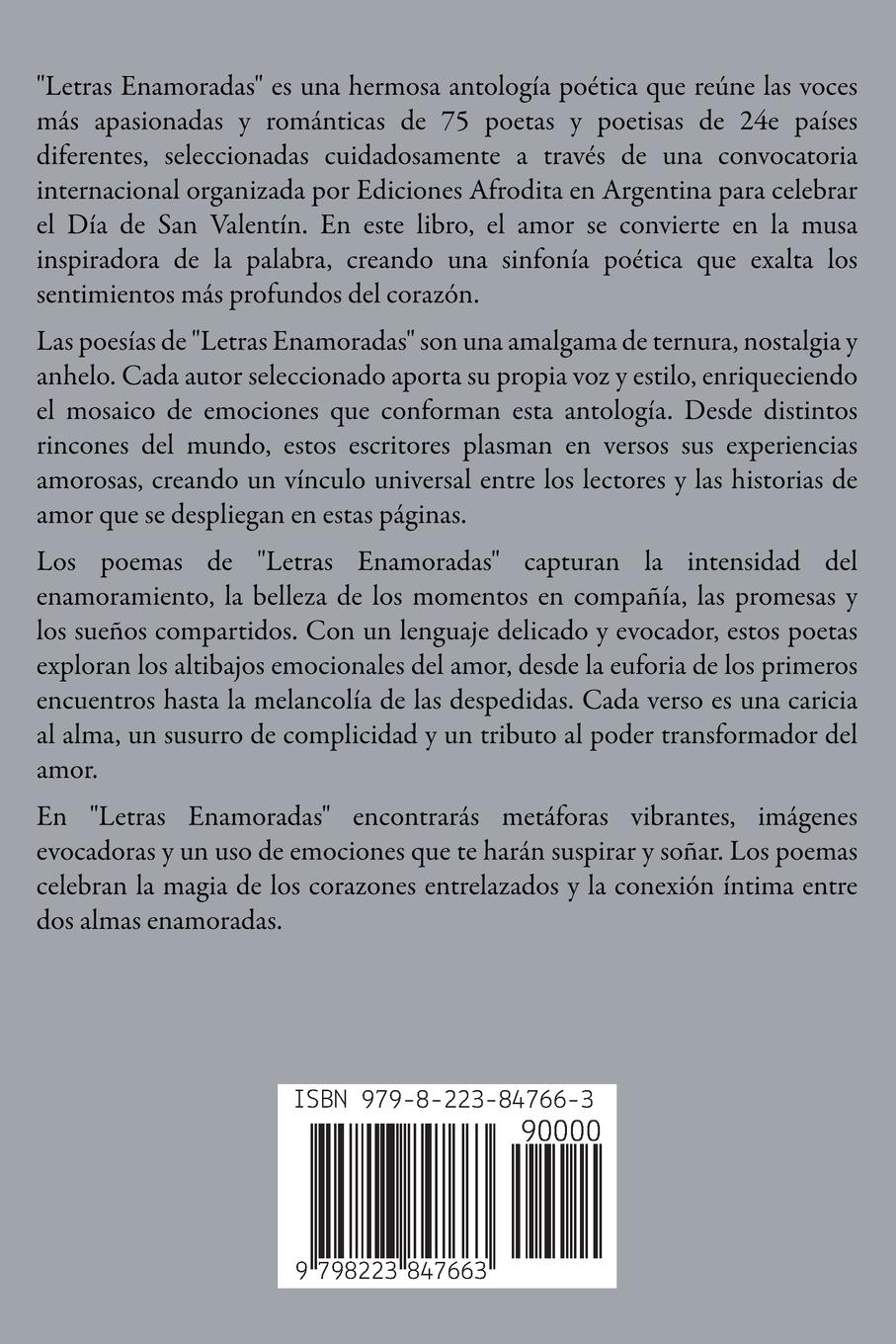 Rückseitencover Letras Enamoradas