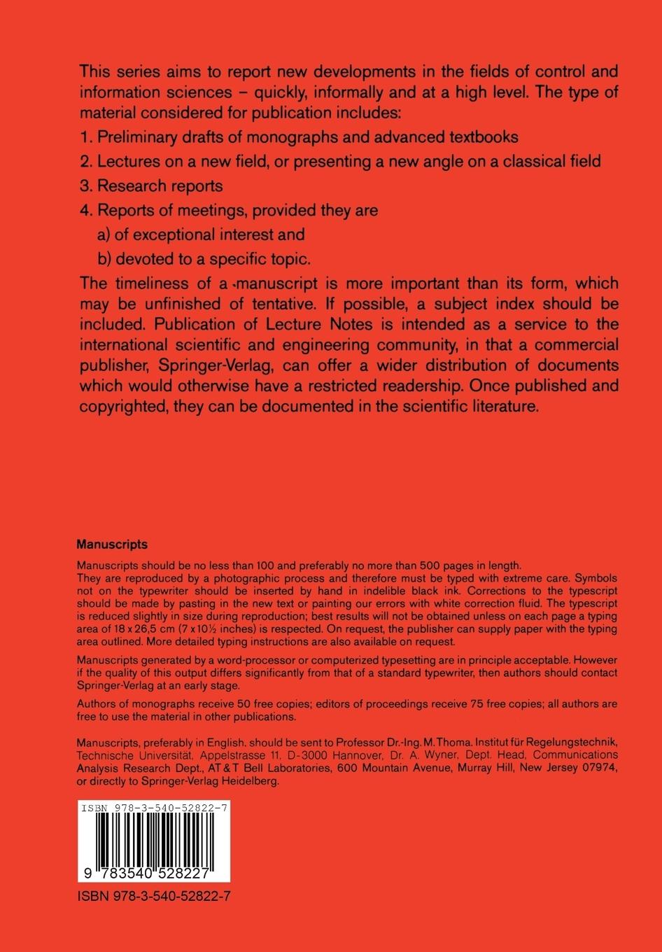 Rückseitencover Optimal Control with a Worst-Case Performance Criterion and Applications