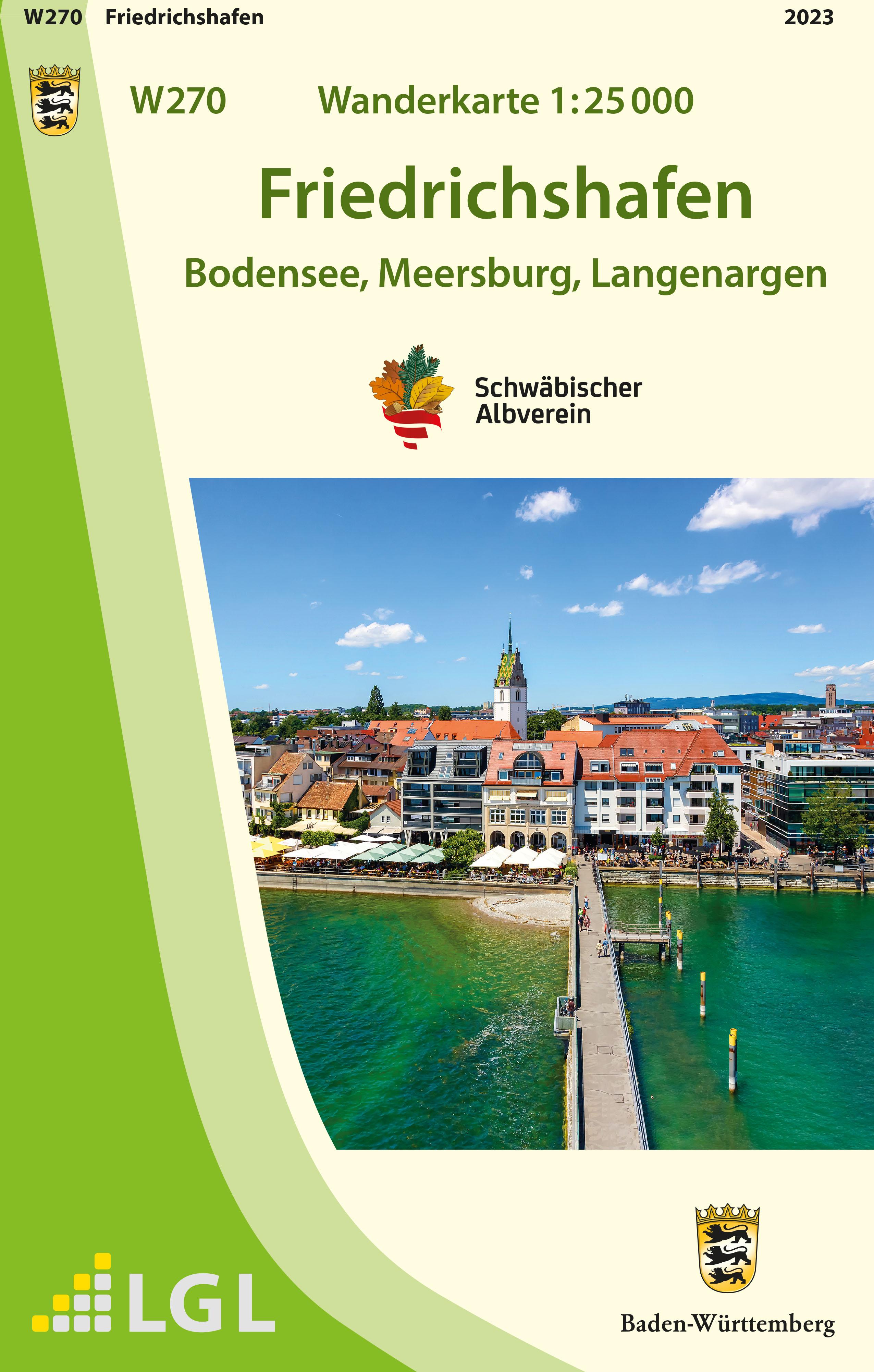 Vorderes Coverbild W270 Wanderkarte 1:25 000 Friedrichshafen