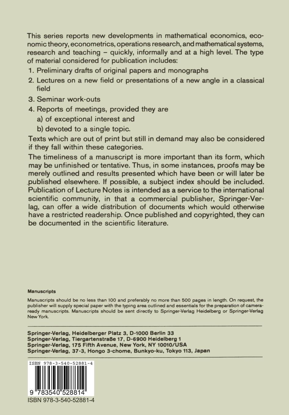 Rückseitencover Dynamic Modelling of Stochastic Demand for Manufacturing Employment