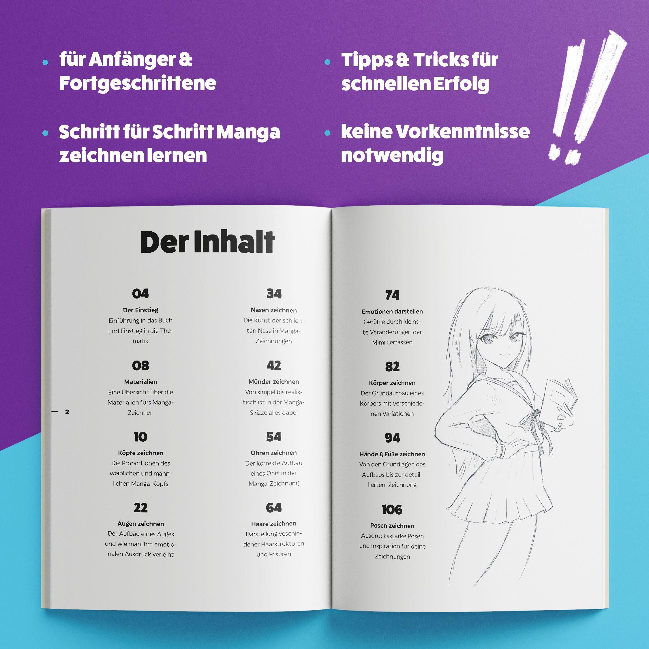 Beispielinhalt (Bild) Manga zeichnen leicht gemacht