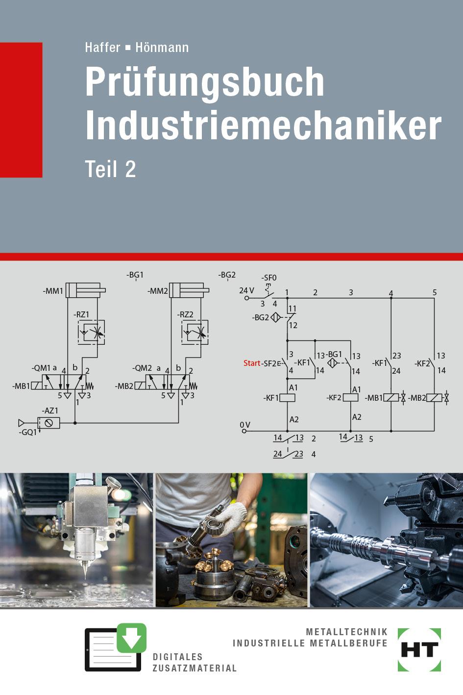 Vorderes Coverbild Prüfungsbuch Industriemechaniker Teil 2