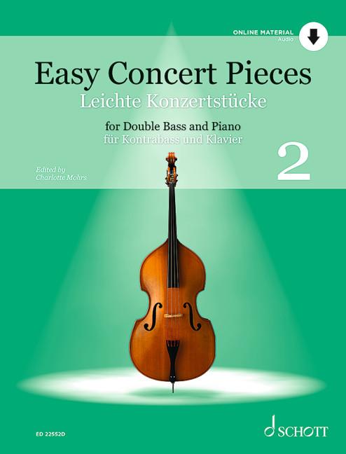 Vorderes Coverbild Leichte Konzertstücke  Band 2. Kontrabass und Klavier.