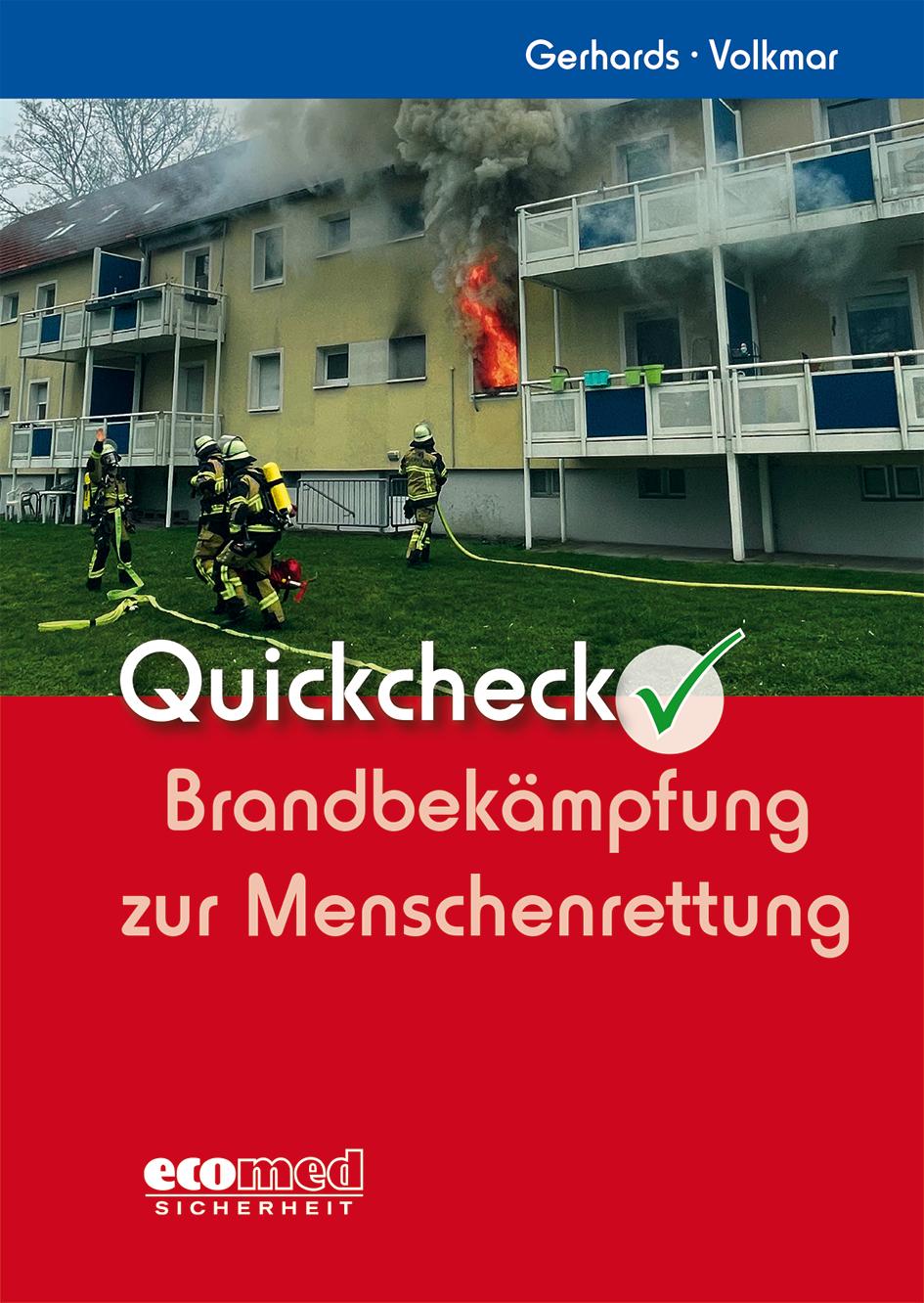 Vorderes Coverbild Quickcheck Brandbekämpfung zur Menschenrettung