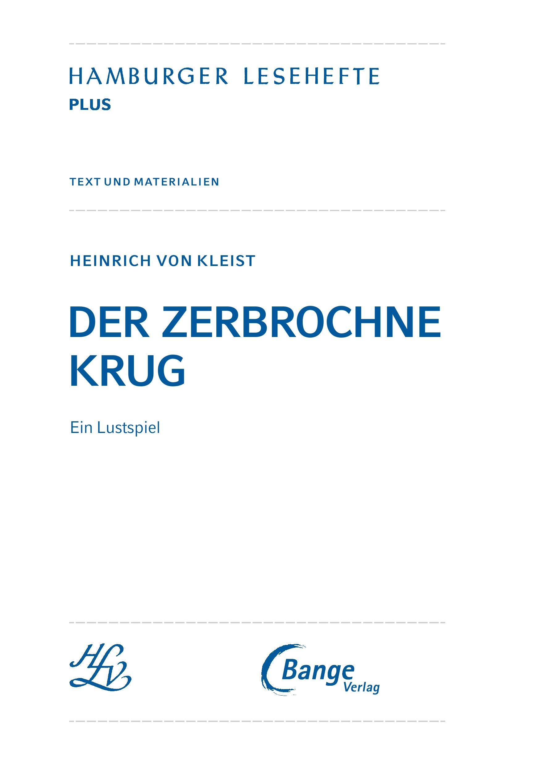 Beispielinhalt (Bild) Der zerbrochne Krug (Textausgabe mit Variant)