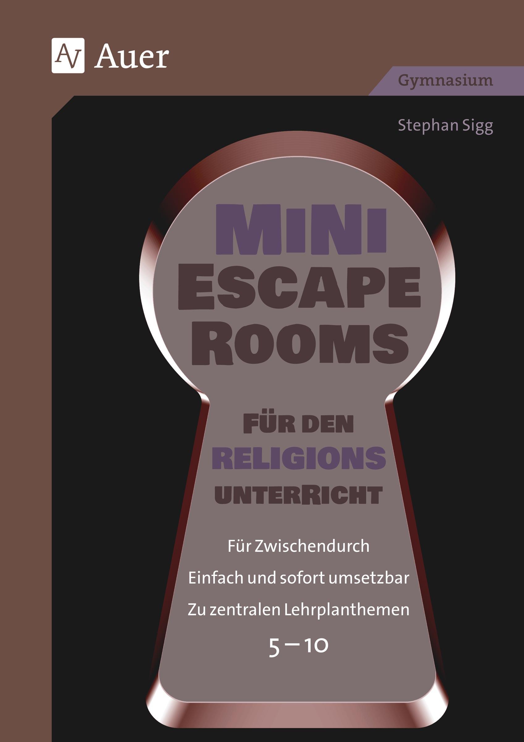 Vorderes Coverbild Mini-Escape Rooms für den Religionsunterricht