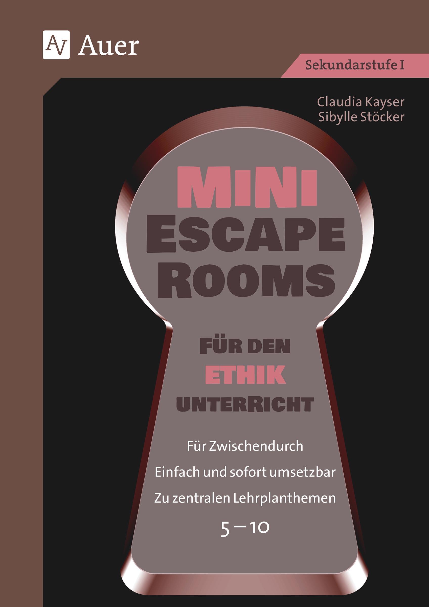Vorderes Coverbild Mini-Escape Rooms für den Ethikunterricht