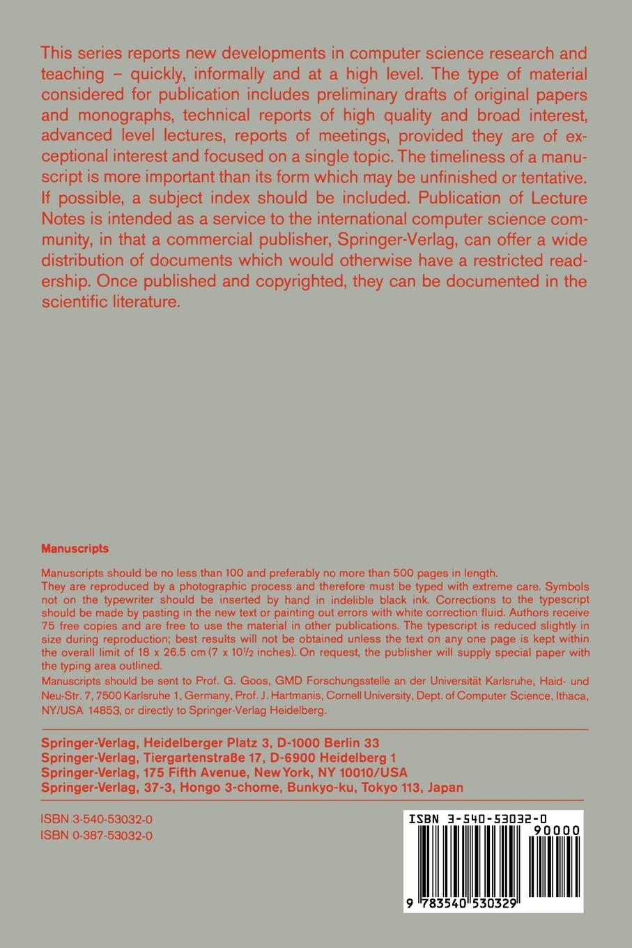 Rückseitencover A Collection of Test Problems for Constrained Global Optimization Algorithms