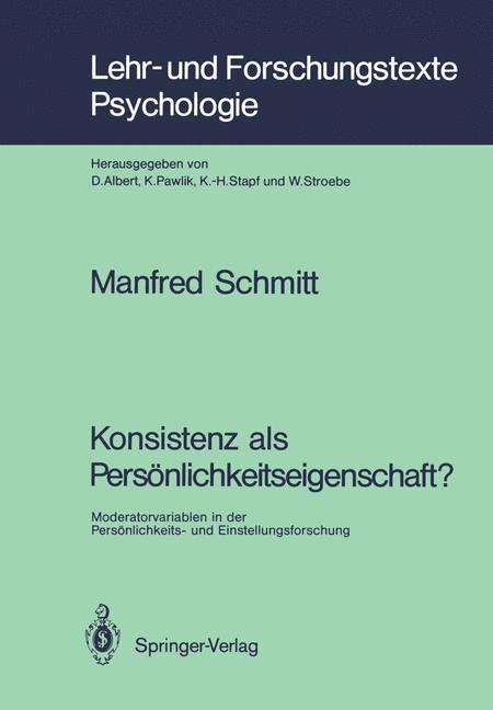 Vorderes Coverbild Konsistenz als Persönlichkeitseigenschaft?