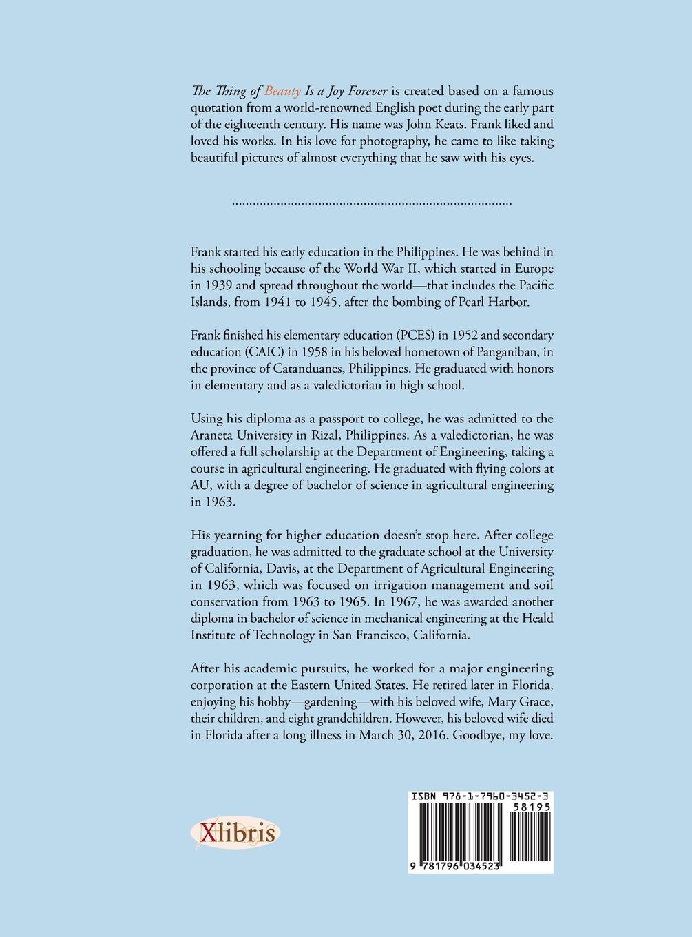 Rückseitencover The Thing of Beauty Is a Joy Forever