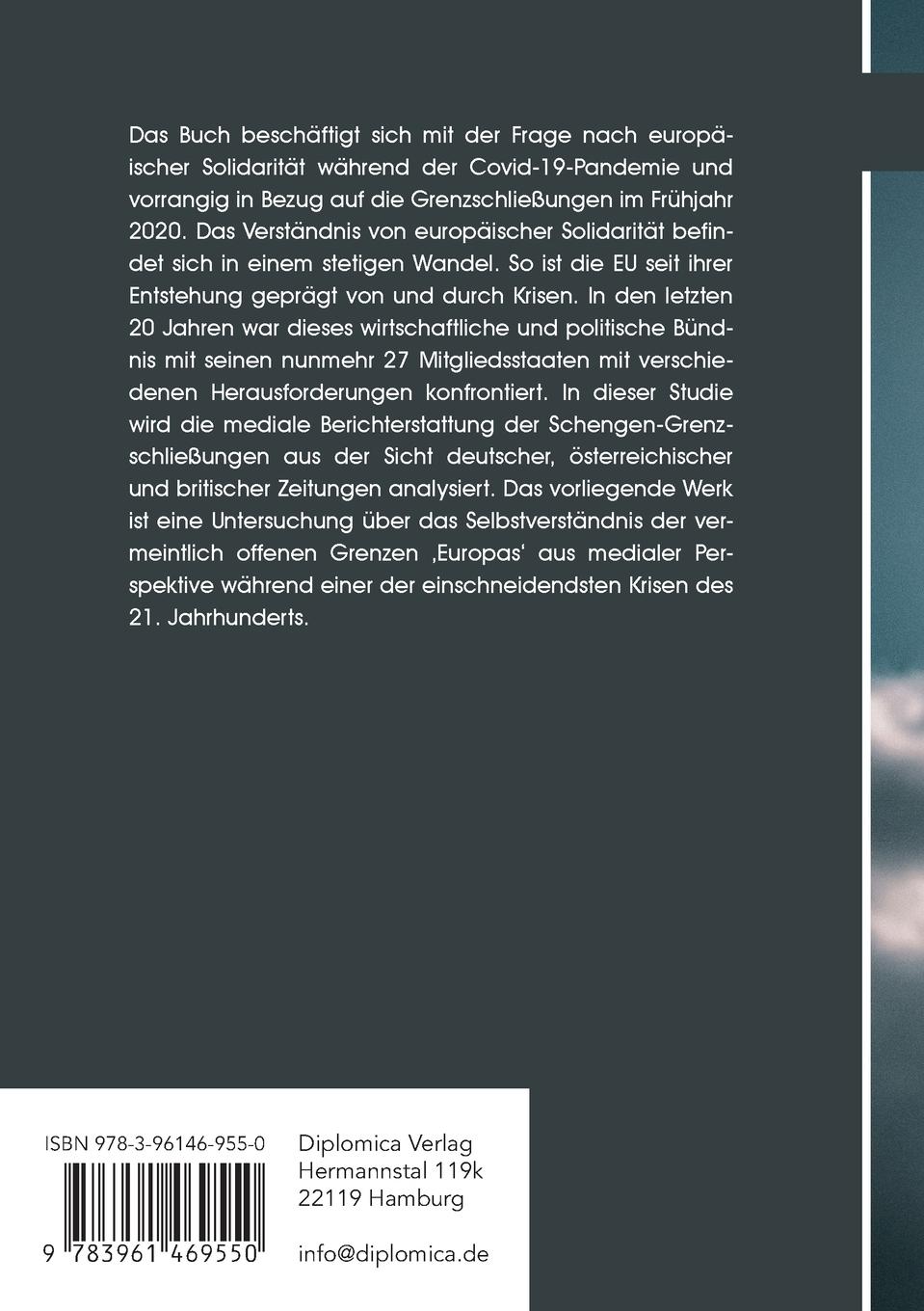 Rückseitencover Europäische Solidaritäten. Von Krisen, Grenzen und Alltag