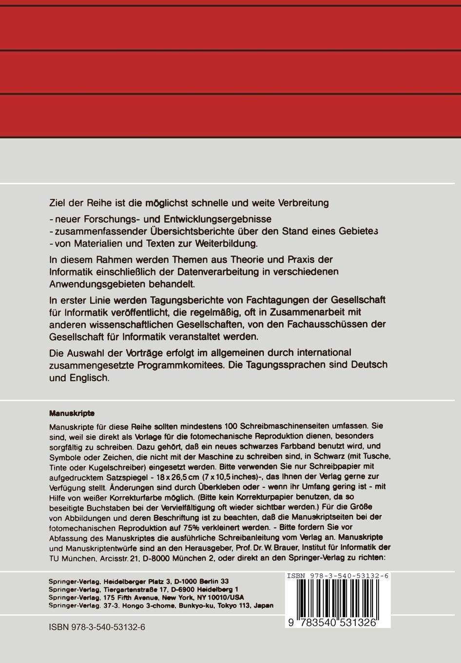 Rückseitencover GWAI-90 14th German Workshop on Artificial Intelligence
