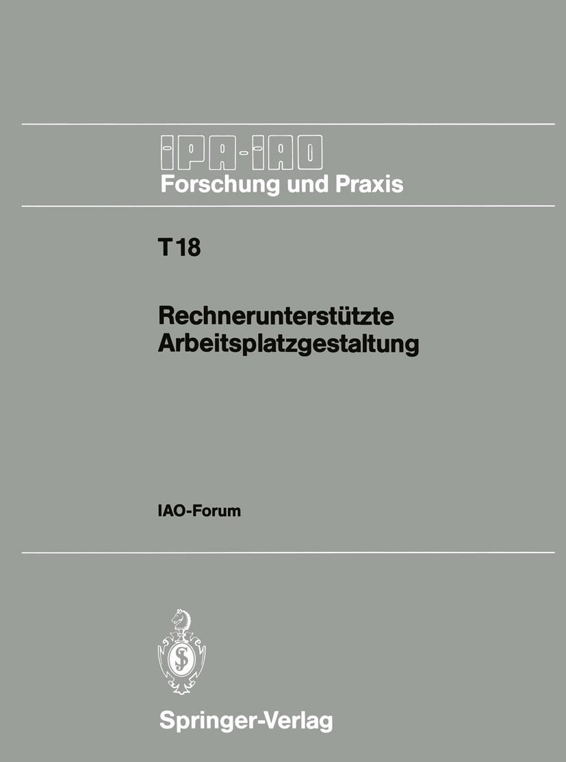 Vorderes Coverbild Rechnerunterstützte Arbeitsplatzgestaltung
