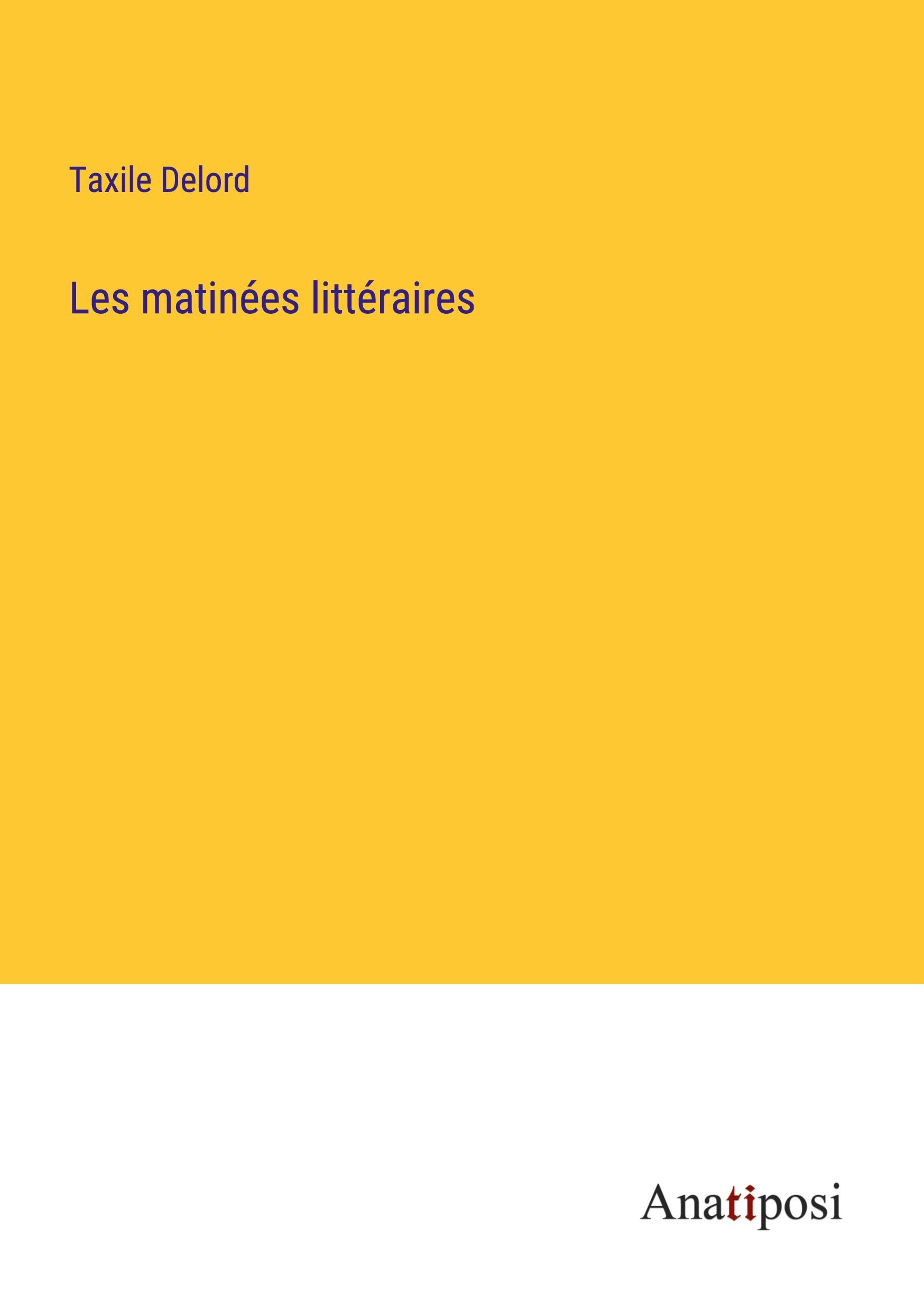 Vorderes Coverbild Les matinées littéraires