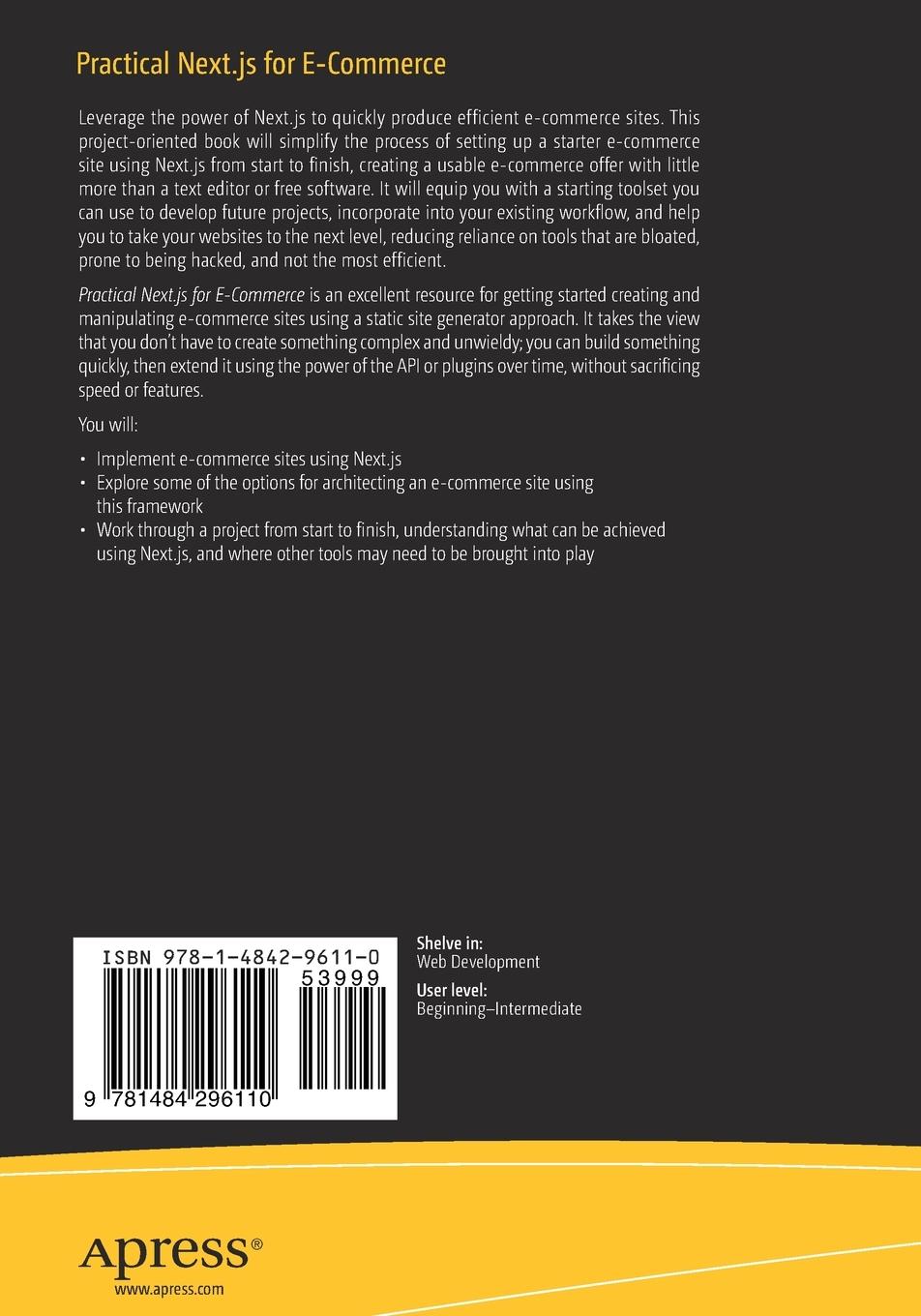 Rückseitencover Practical Next.js for E-Commerce