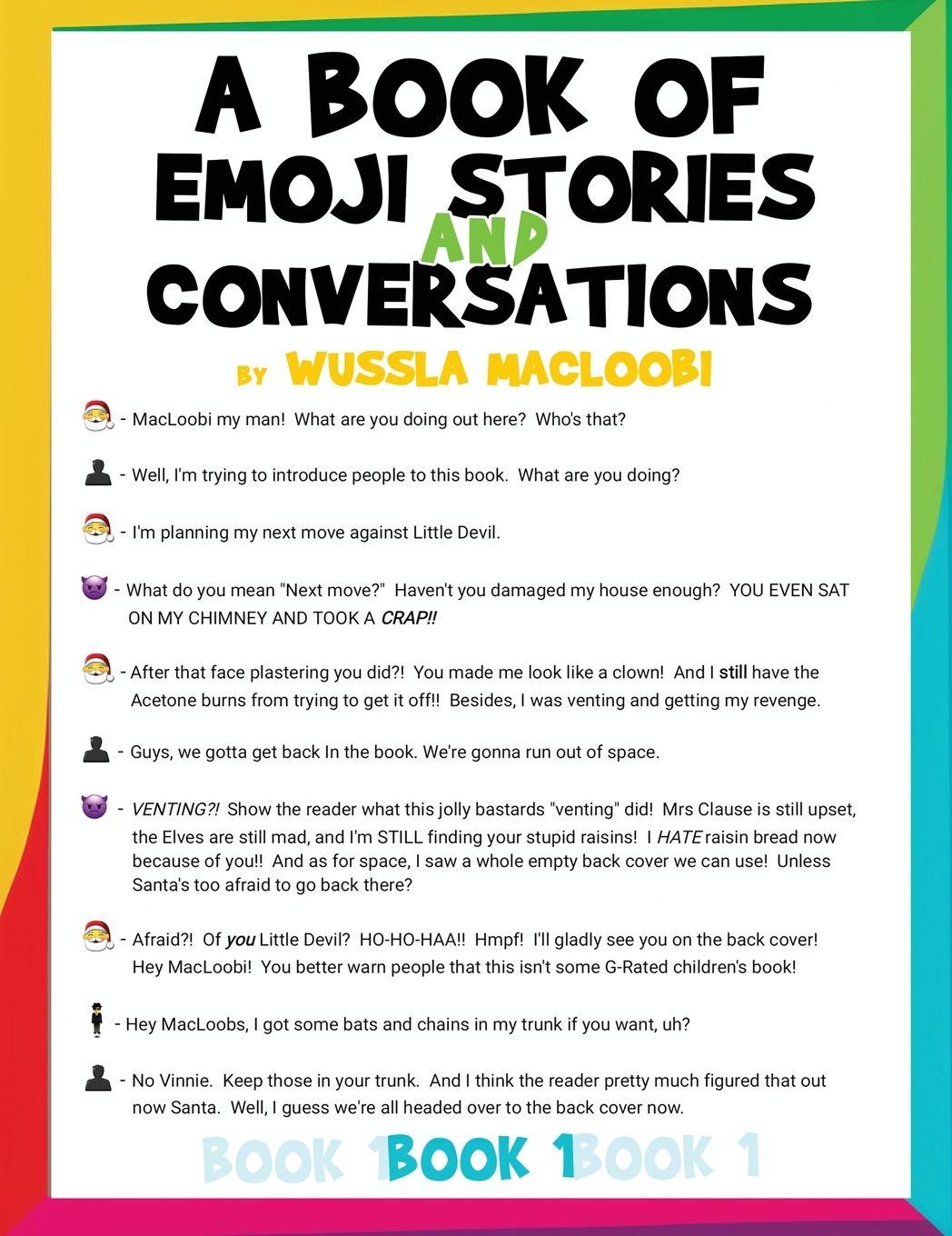Vorderes Coverbild A BOOK OF EMOJI STORIES AND CONVERSATIONS  BOOK 1