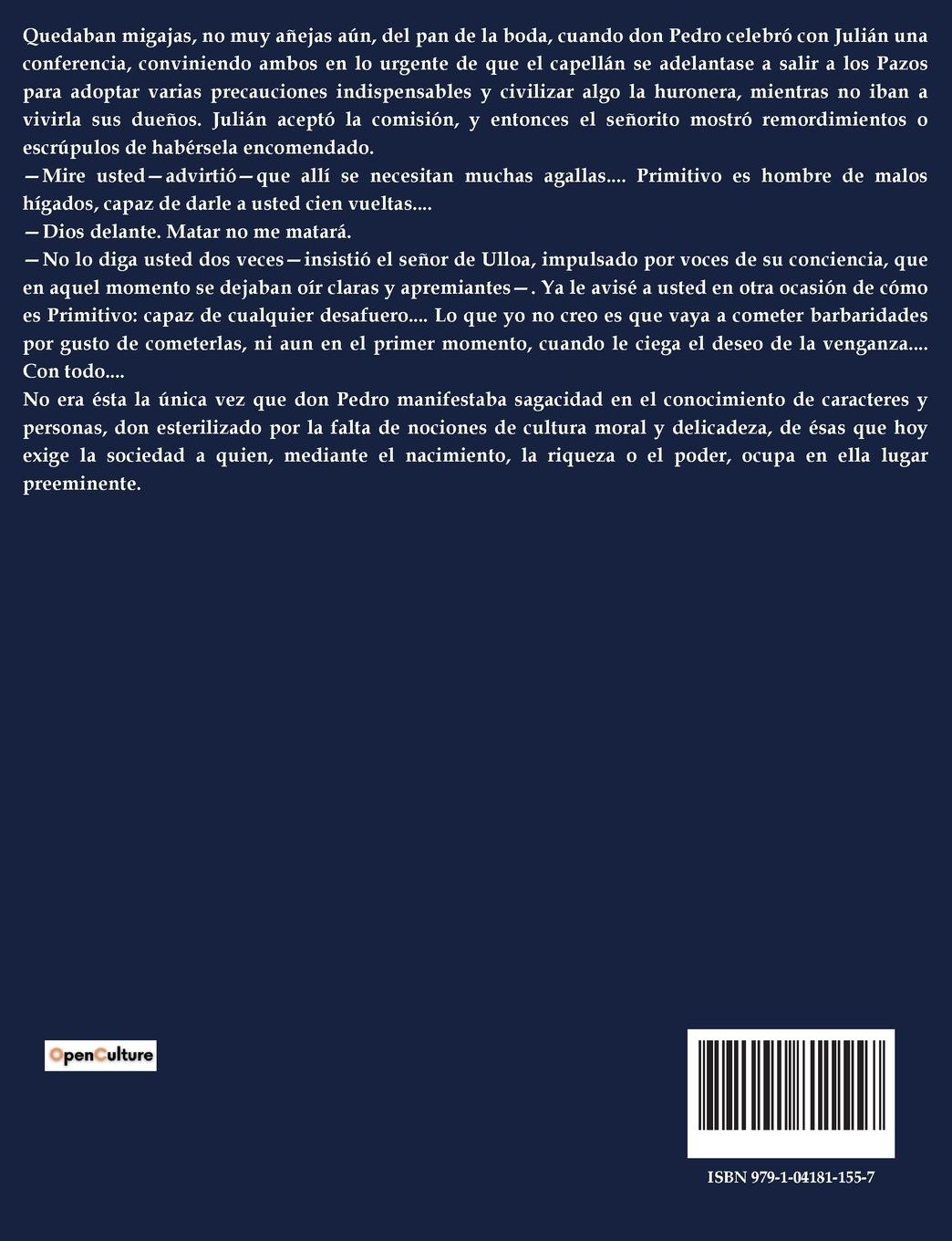 Rückseitencover Los pazos de Ulloa