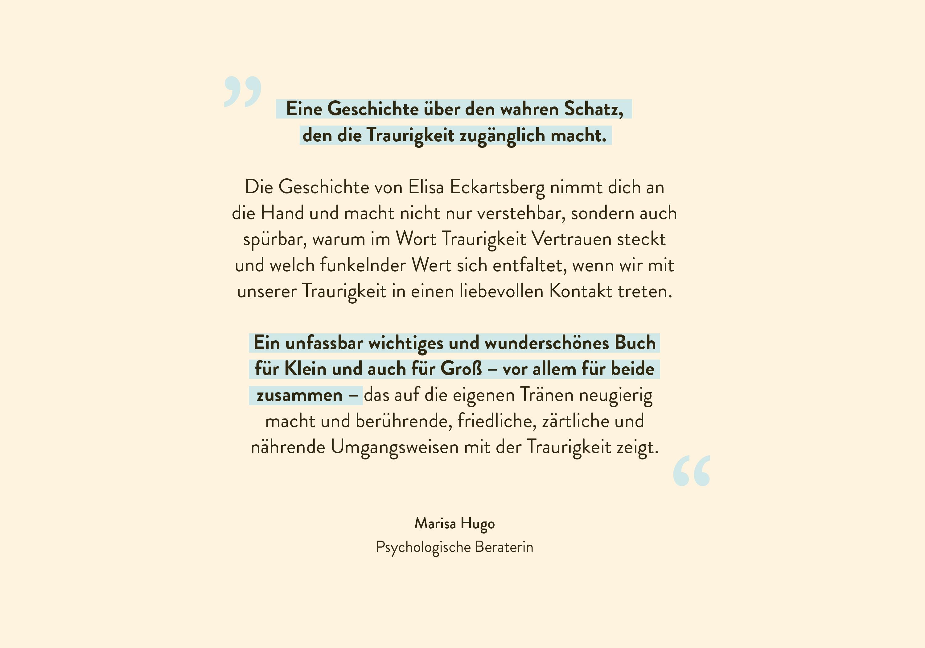 Beispielinhalt (Bild) Vertrau mir, flüstert die Traurigkeit.