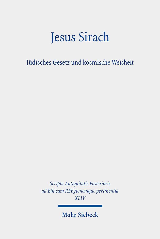 Vorderes Coverbild Jesus Sirach, Jüdisches Gesetz und kosmische Weisheit