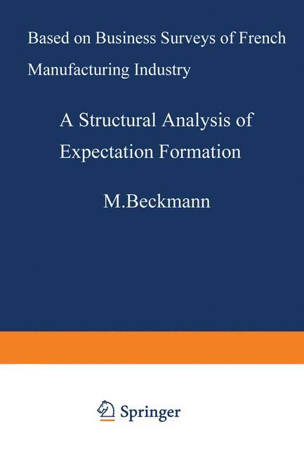 Vorderes Coverbild A Structural Analysis of Expectation Formation