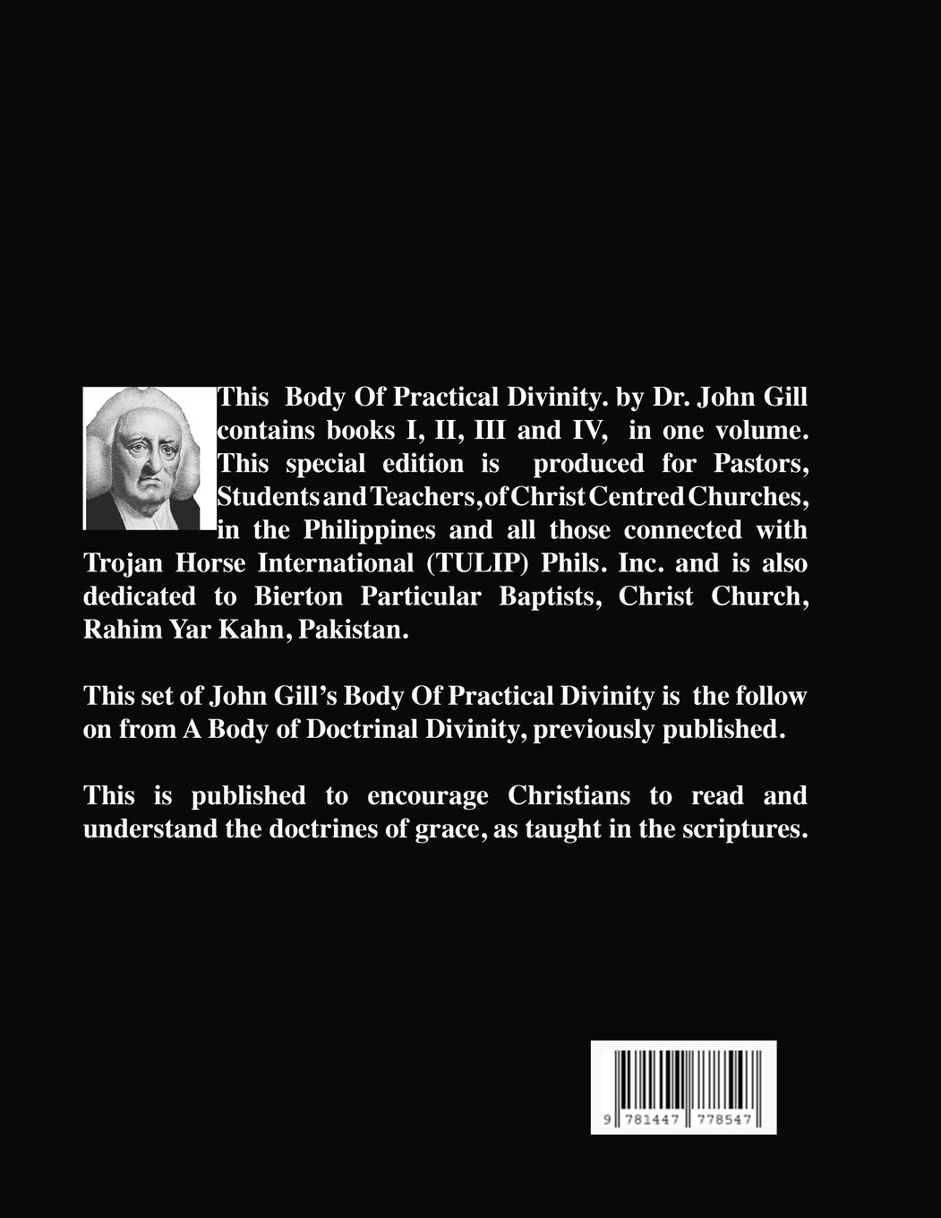 Rückseitencover A Body of Practical Divinity, Books I, II, III and IV, by Dr. John Gill D.D.