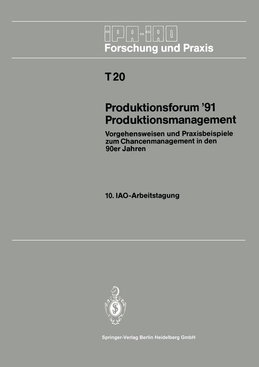Vorderes Coverbild Produktionsforum '91 Produktionsmanagement