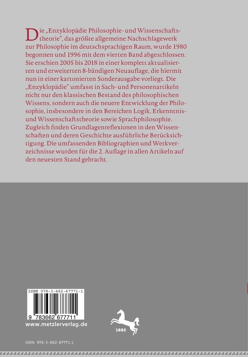Rückseitencover Enzyklopädie Philosophie und Wissenschaftstheorie