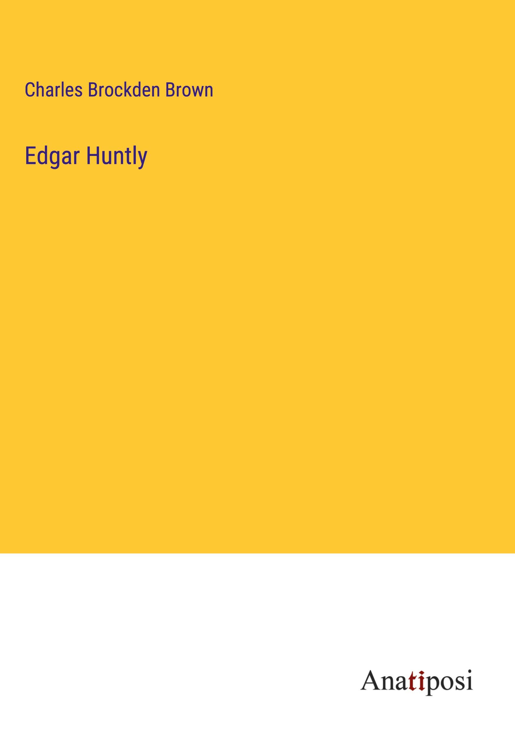 Vorderes Coverbild Edgar Huntly