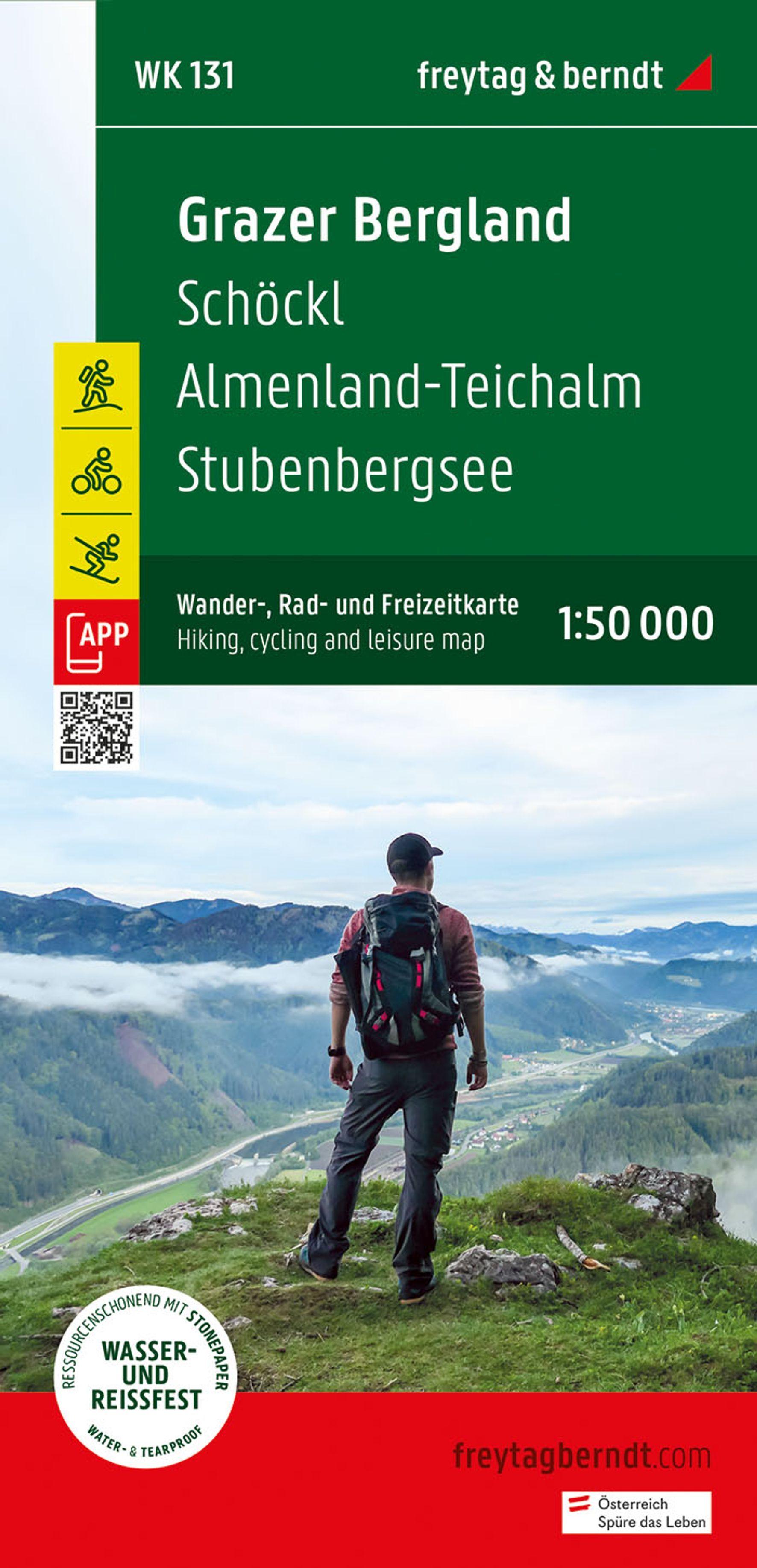 Vorderes Coverbild freytag & berndt Wanderkarte WK 131 Grazer Bergland, Schöckl - Almenland-Teichalm - Stubenbergsee 1:50.000