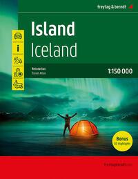 Vorderes Coverbild Island Reiseatlas, Autoatlas 1:150.000, Spiralbindung, freytag & berndt