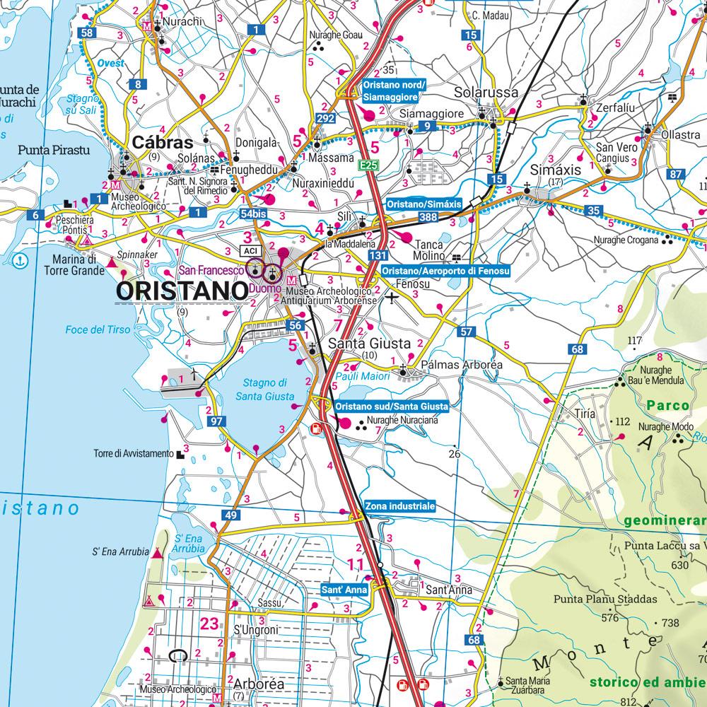 Beispielinhalt (Bild) Sardinien, Straßenkarten-Set 1:150.000, freytag & berndt