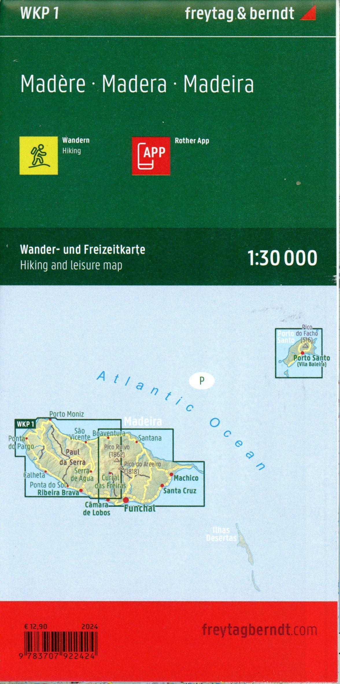 Beispielinhalt (Bild) Madeira, Wander- und Freizeitkarte 1:30.000, freytag & berndt