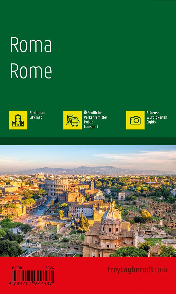 Rückseitencover Rom, Stadtplan 1:10.000, freytag & berndt