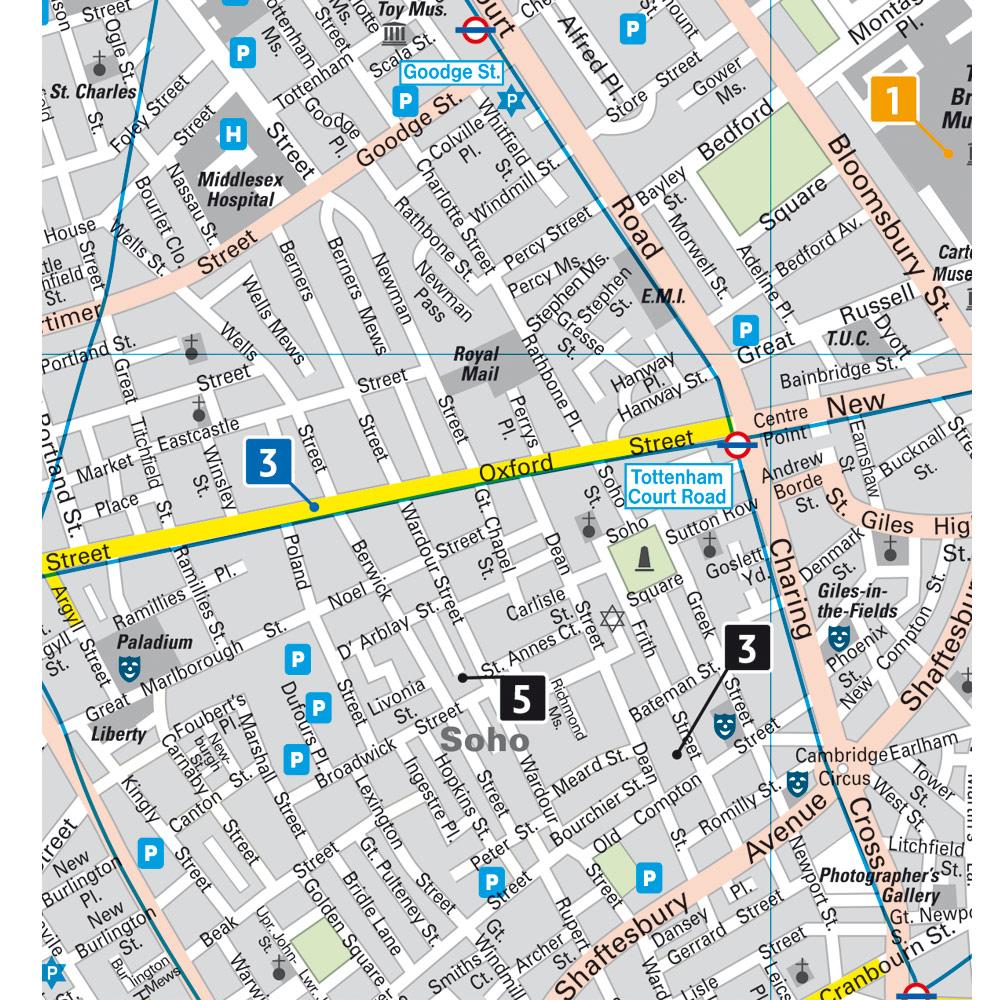 Beispielinhalt (Bild) London, Stadtplan 1:10.000, freytag & berndt