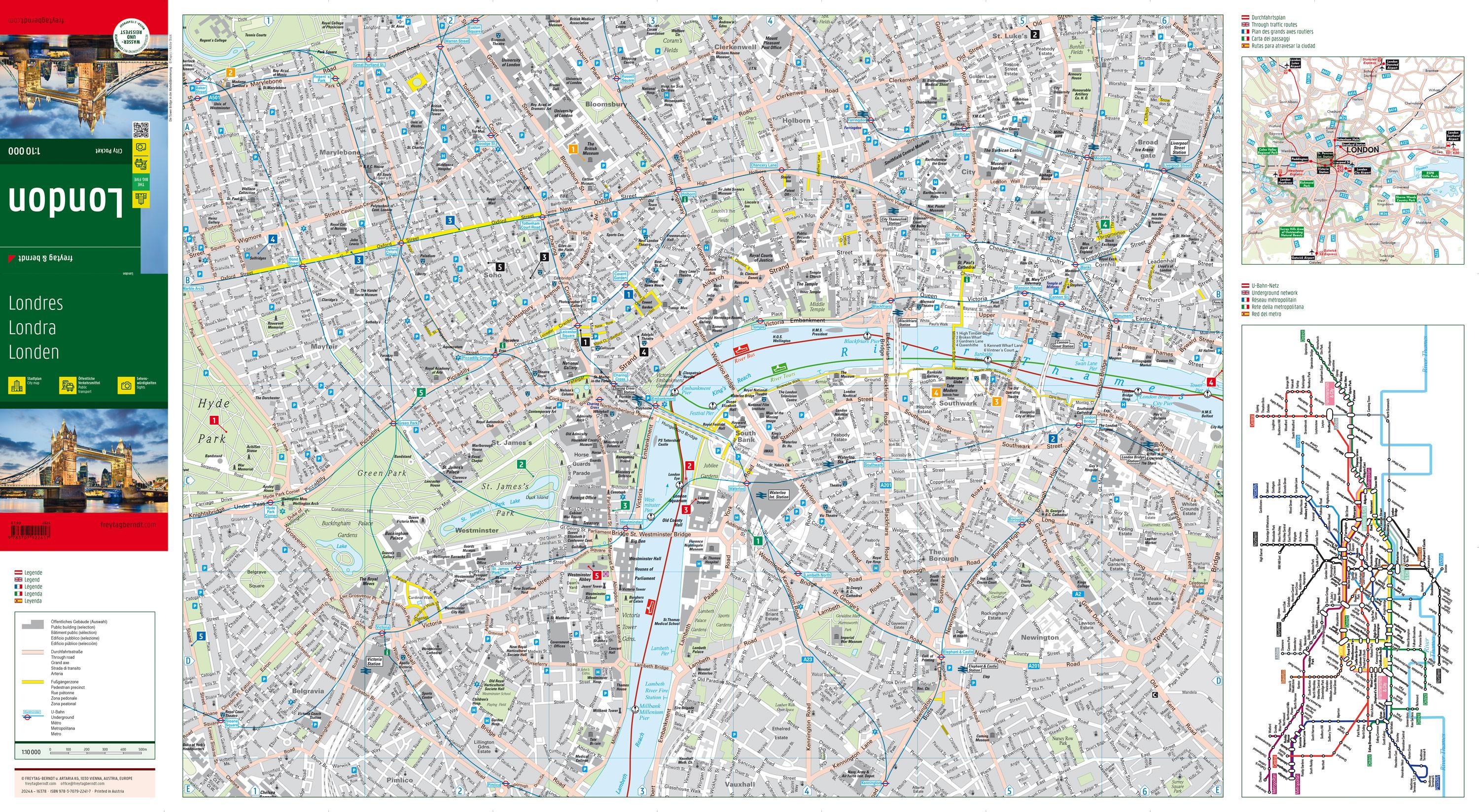Beispielinhalt (Bild) London, Stadtplan 1:10.000, freytag & berndt