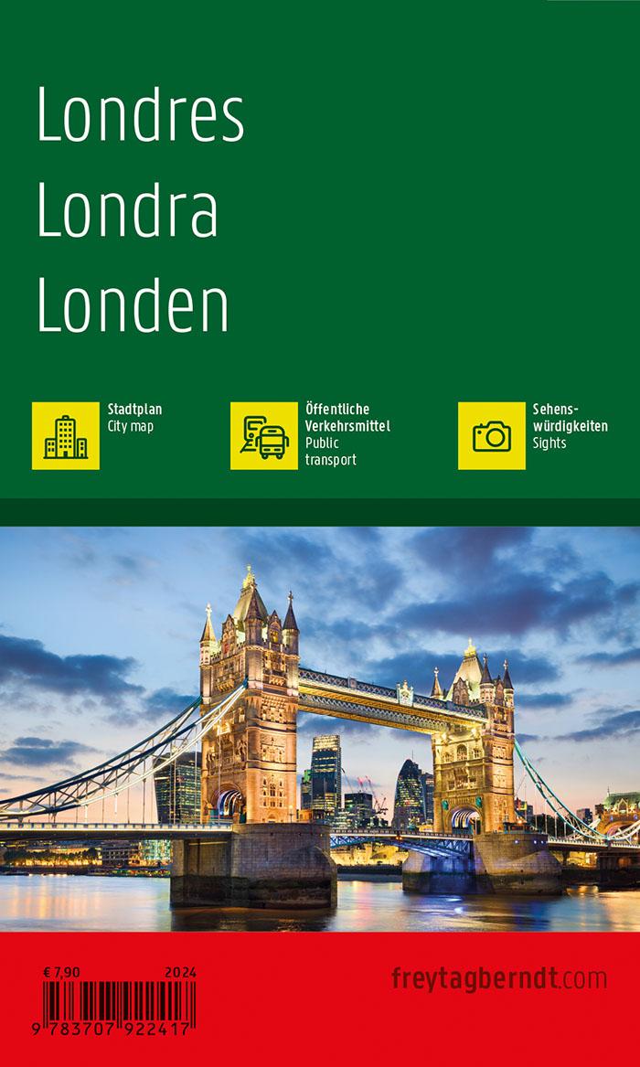 Rückseitencover London, Stadtplan 1:10.000, freytag & berndt