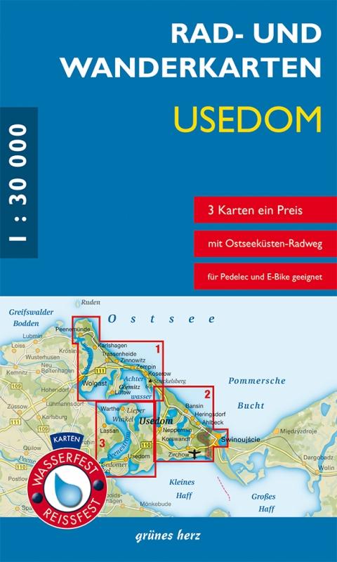 Vorderes Coverbild Rad- und Wanderkarten-Set: Usedom