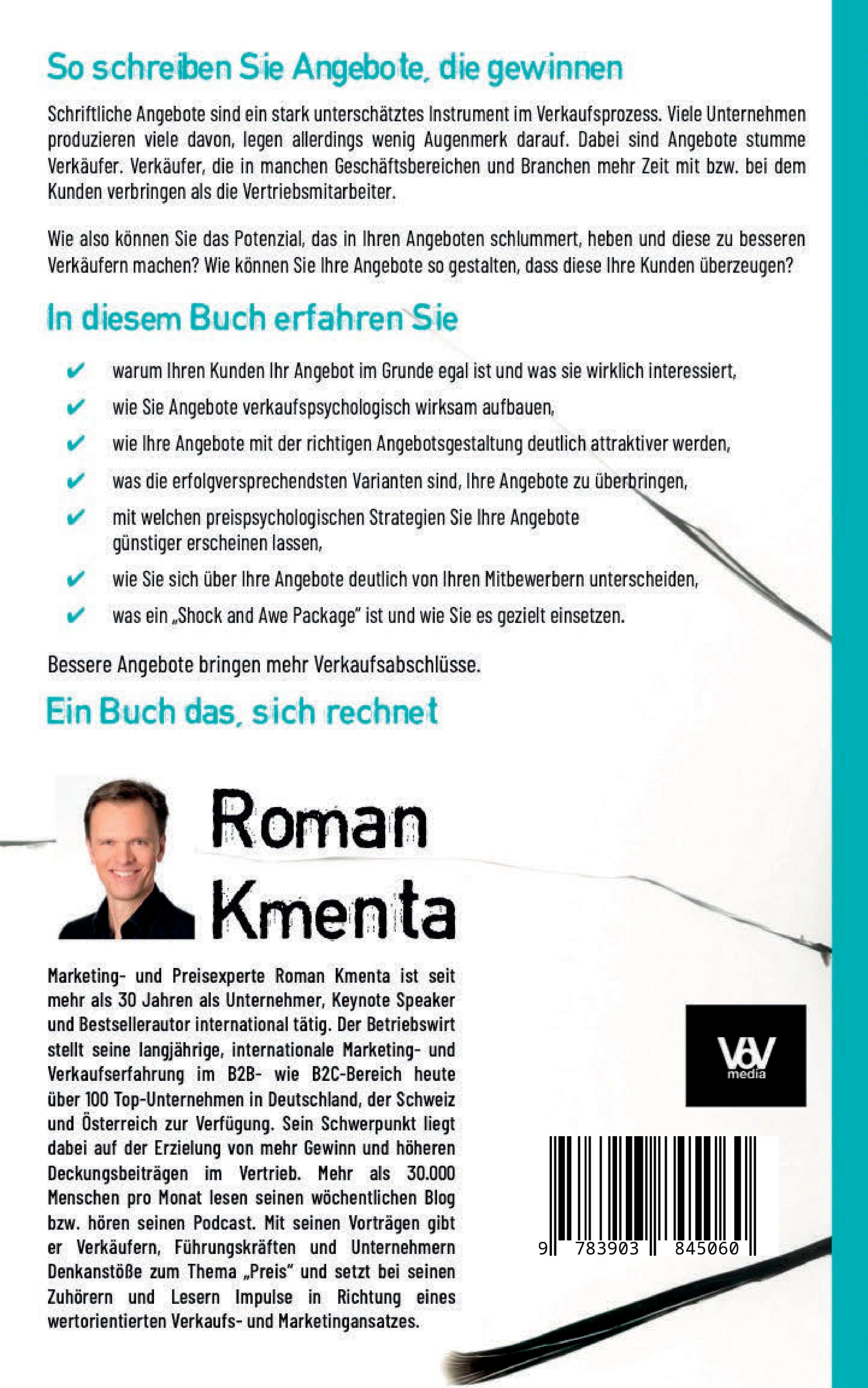 Rückseitencover Angebote schreiben, die verkaufen