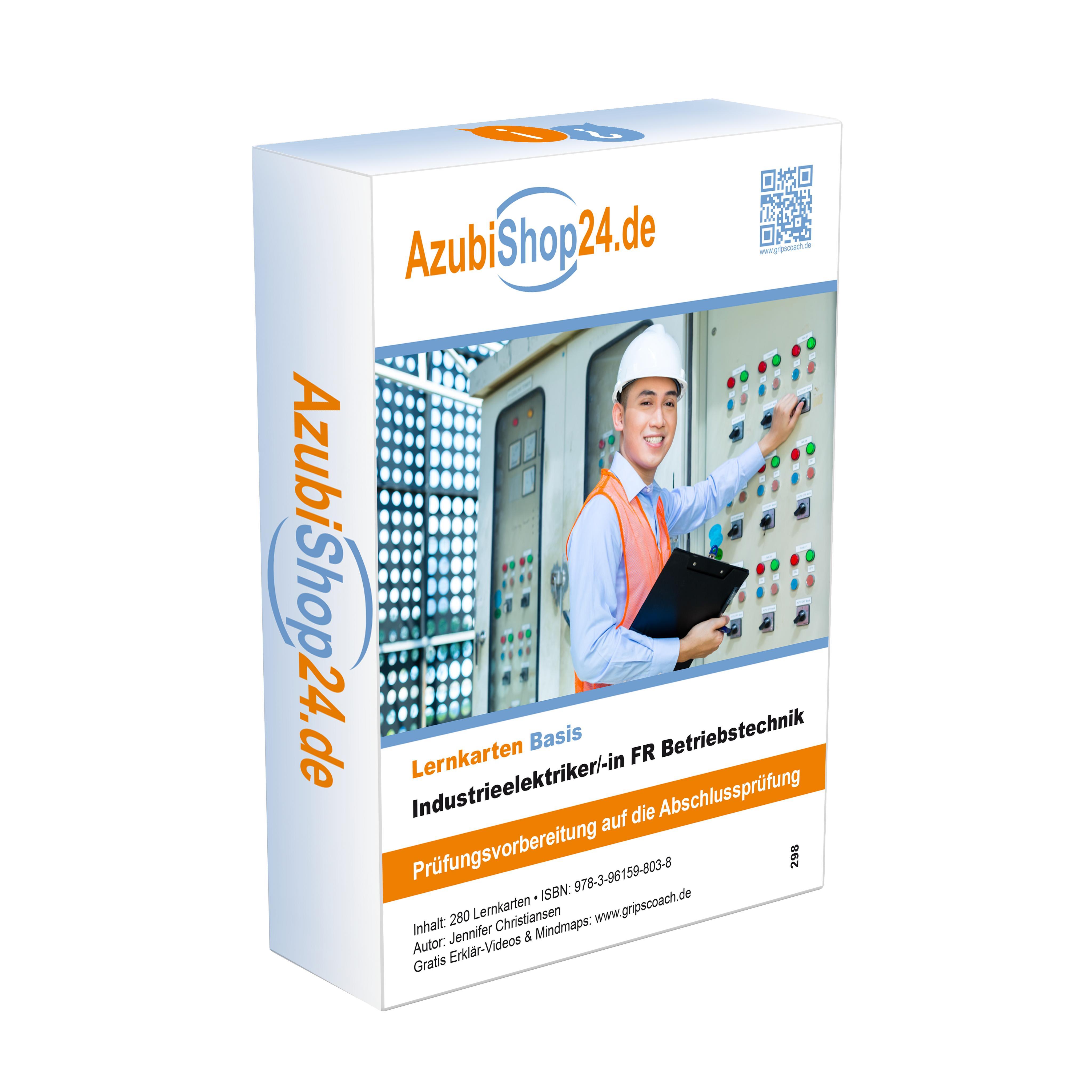 Vorderes Coverbild AzubiShop24.de. Industrieelektriker FR Betriebstechnik. Lernkarten