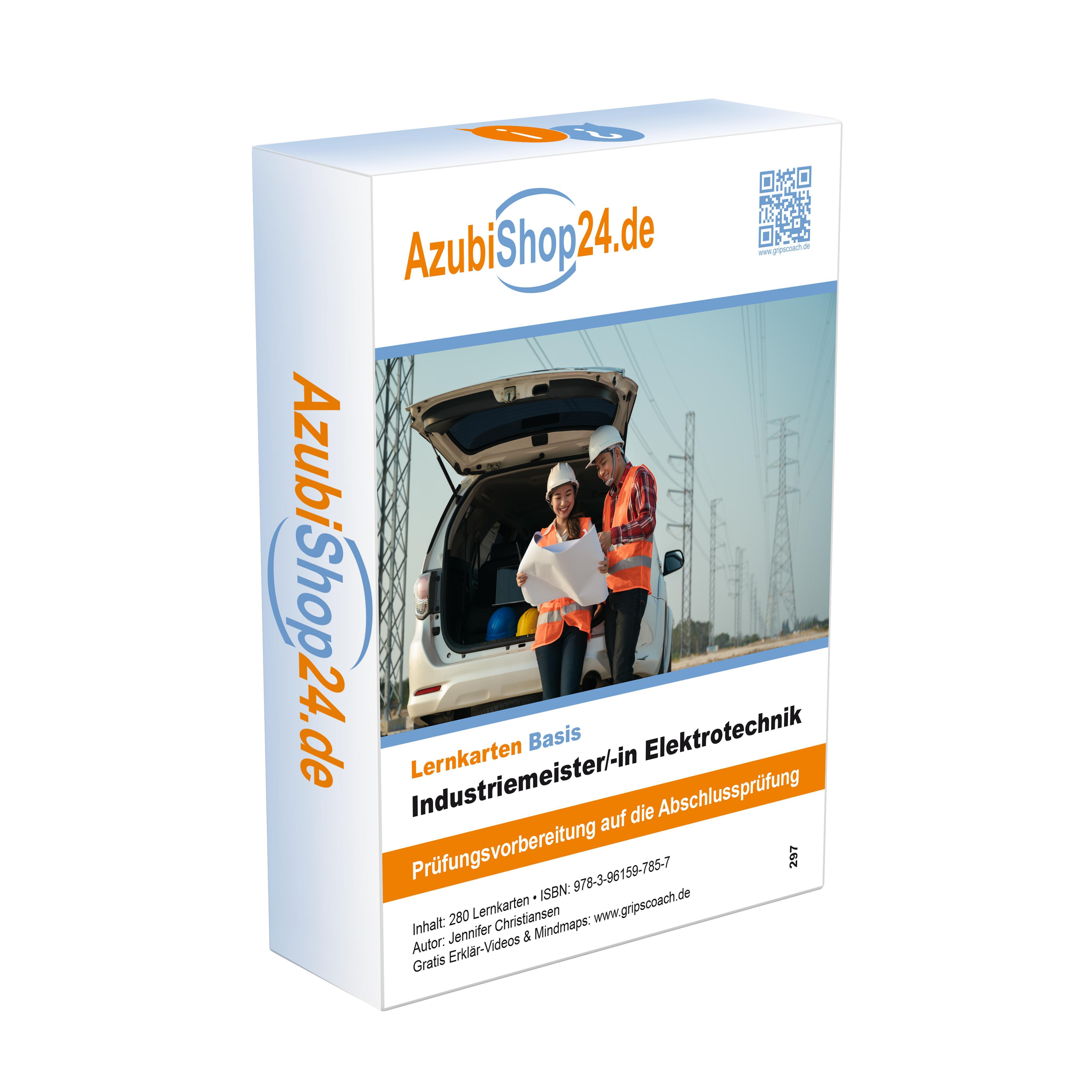 Vorderes Coverbild AzubiShop24.de. Industriemeister Elektrotechnik. Lernkarten