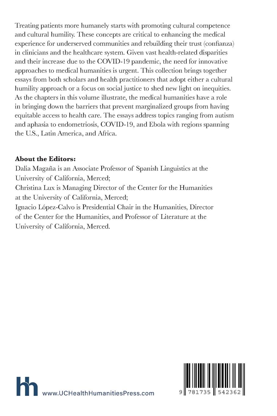 Rückseitencover Medical Humanities, Cultural Humility, and Social Justice