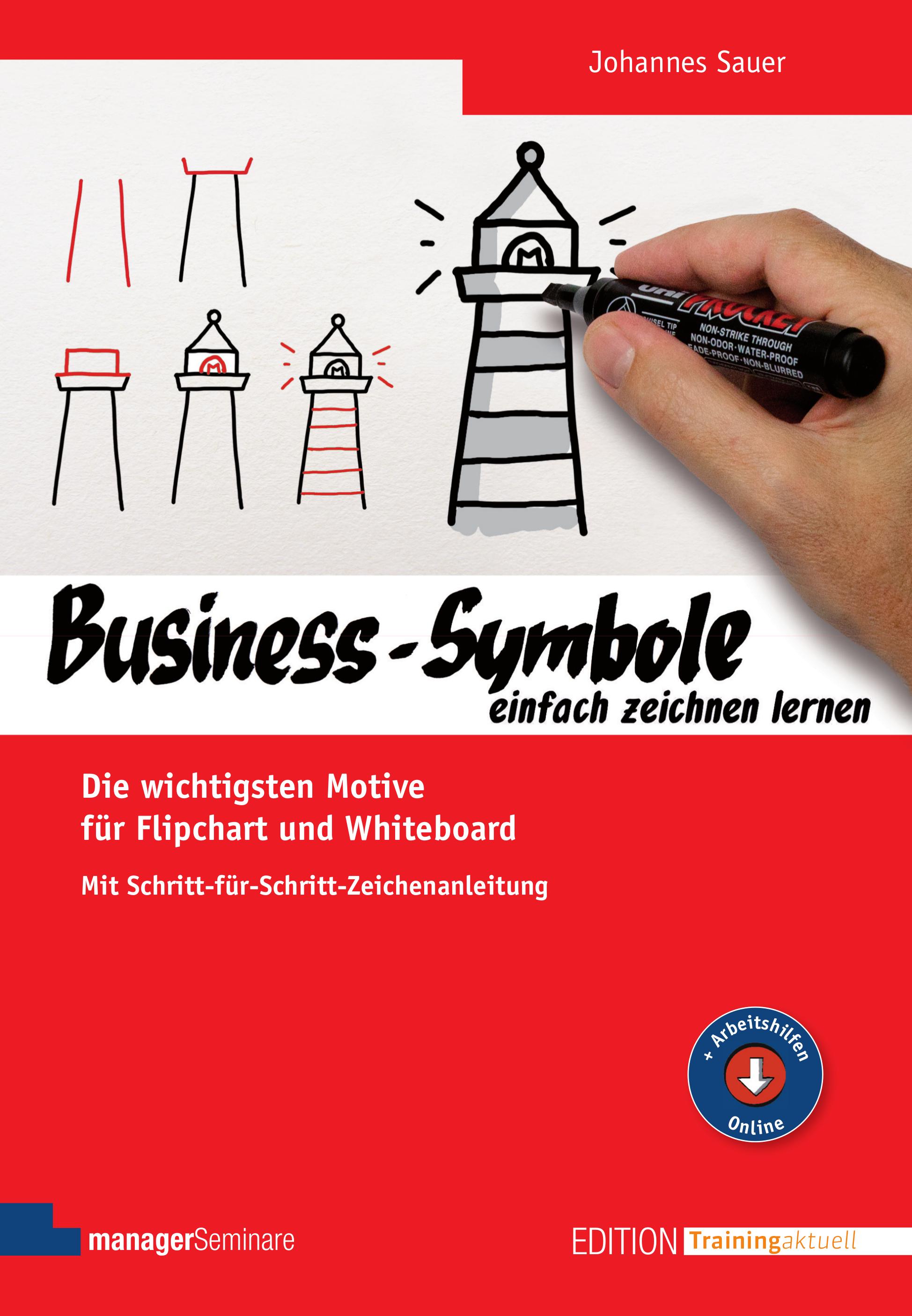 Vorderes Coverbild Business-Symbole einfach zeichnen lernen
