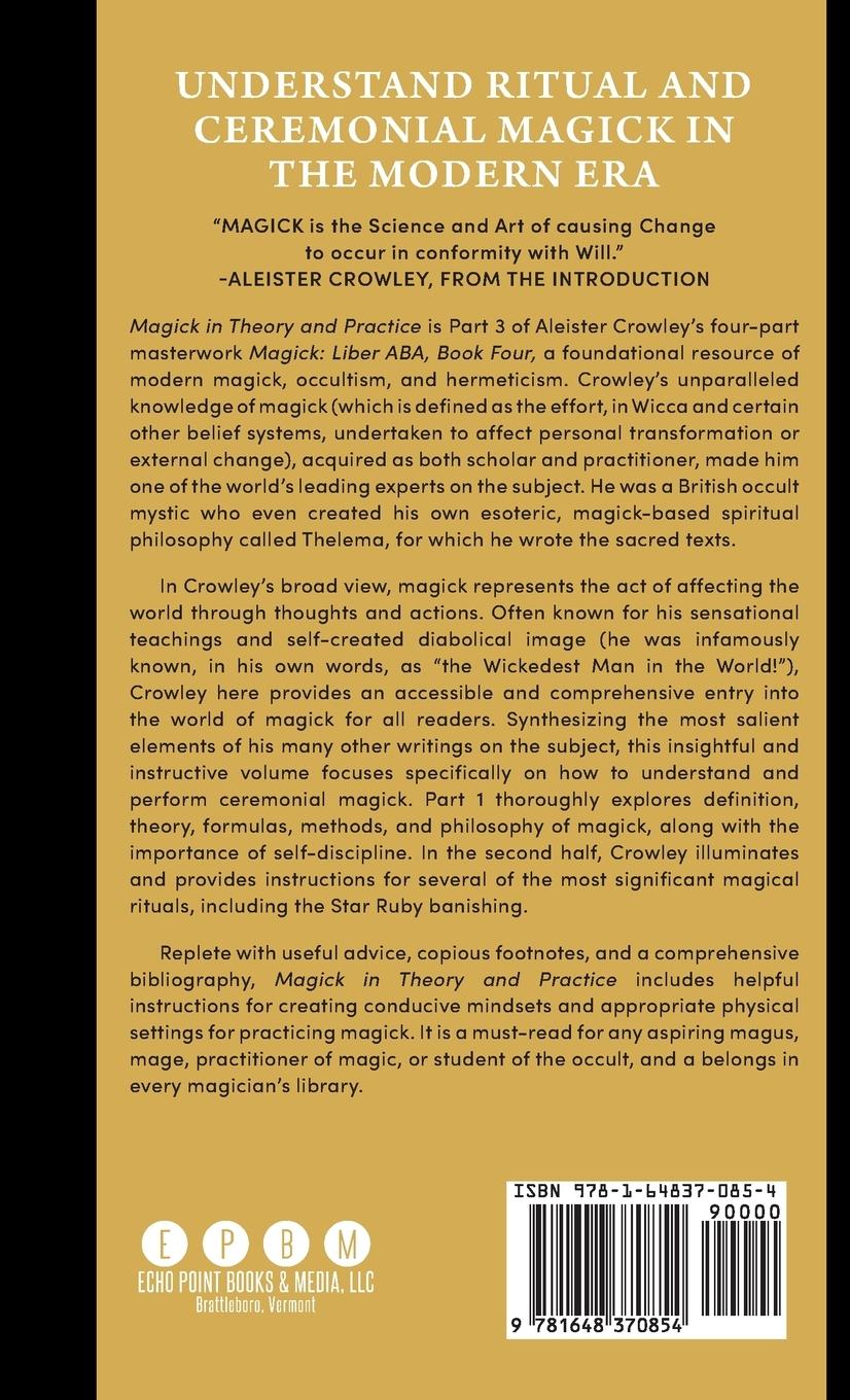 Rückseitencover Magick in Theory and Practice by Crowley, Aleister (1992)