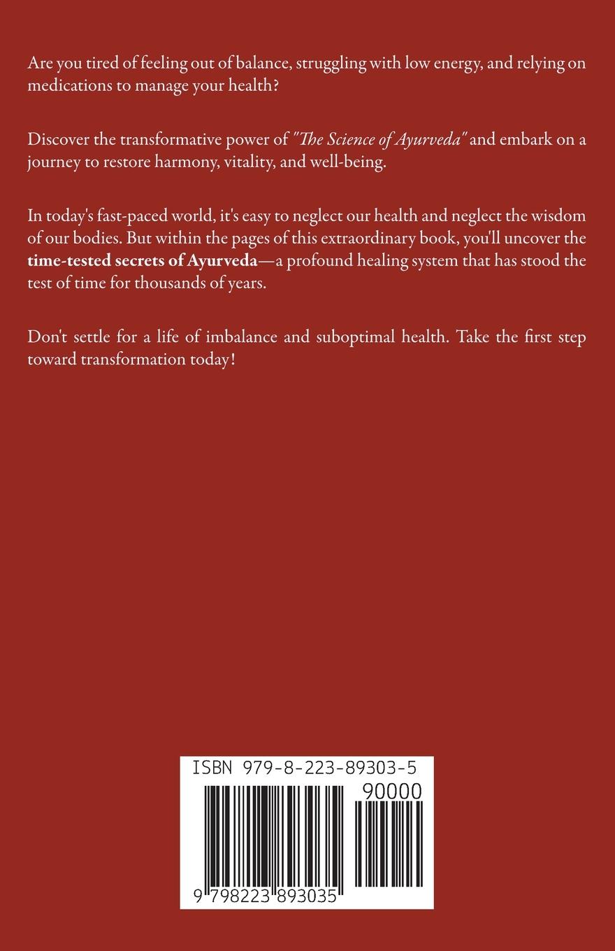 Rückseitencover The Science of Ayurveda