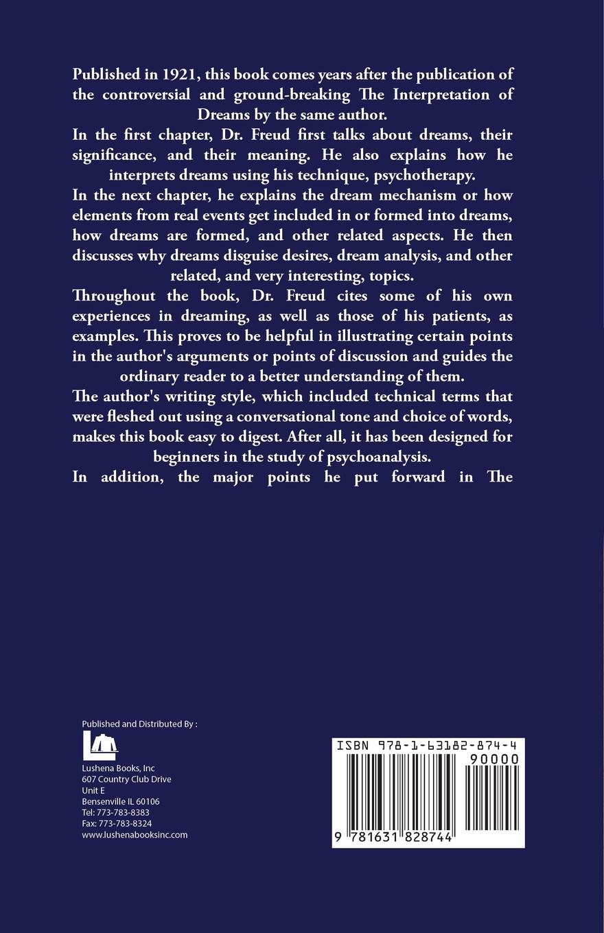 Rückseitencover Dream Psychology Psychoanalysis for Beginners