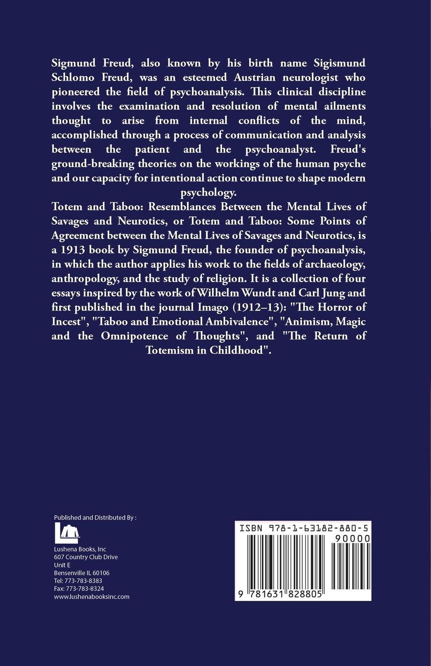 Rückseitencover Totem and Taboo Resemblances Between the Psychic Lives of Savages and Neurotics